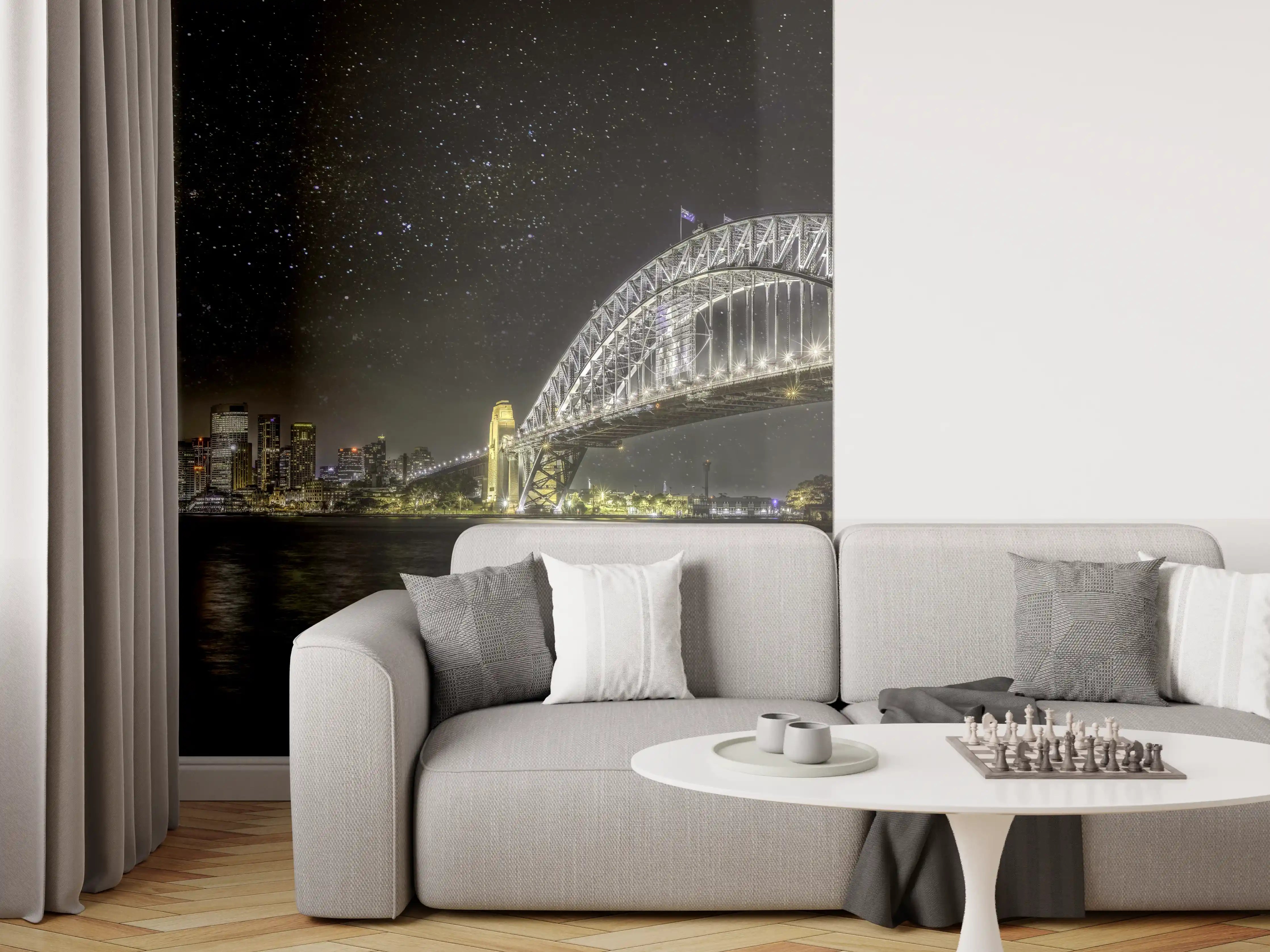 Wandverkleidung Wohnzimmer - Skyline - Sydney
