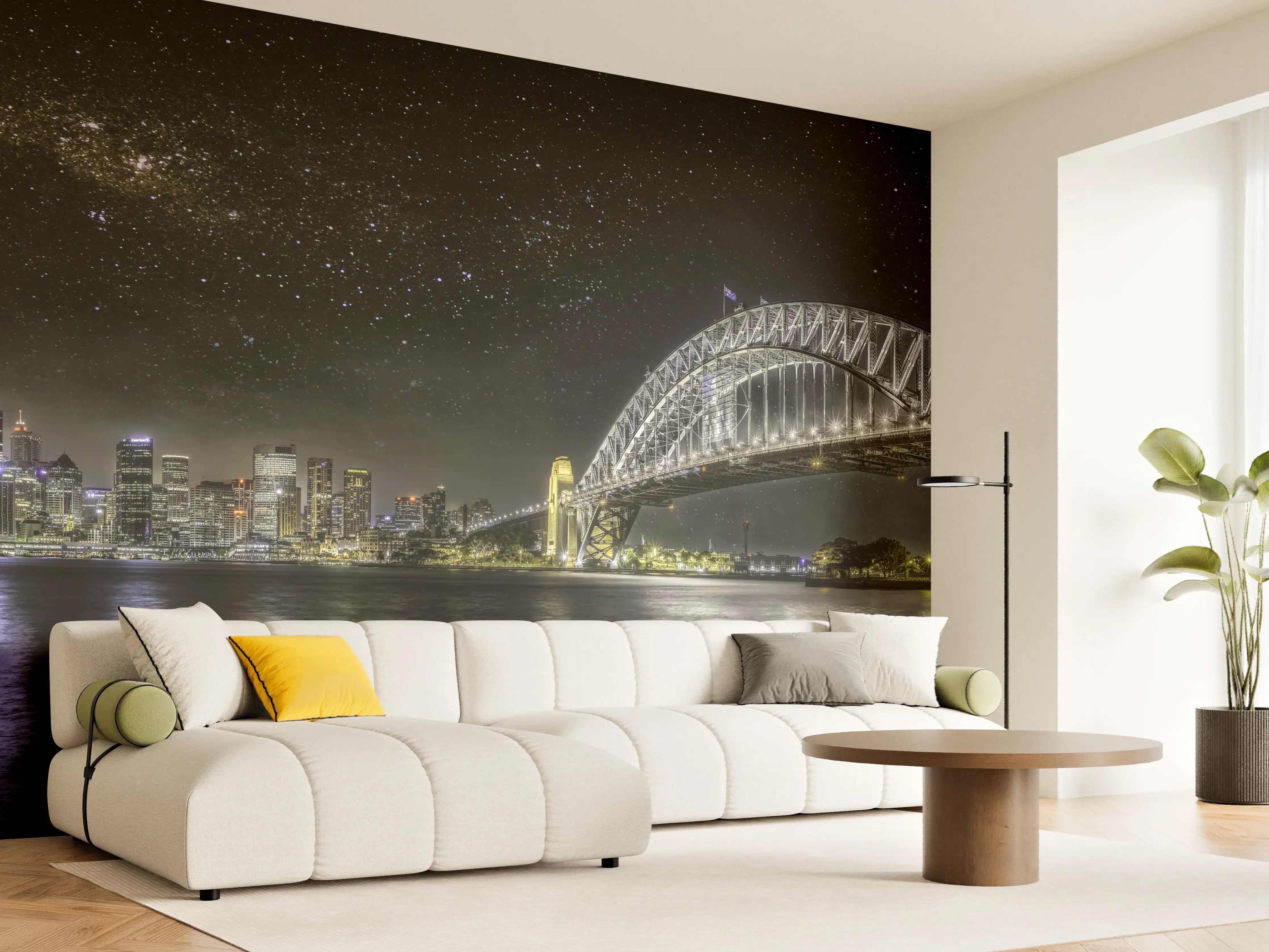 Wandverkleidung Wohnzimmer - Skyline - Sydney