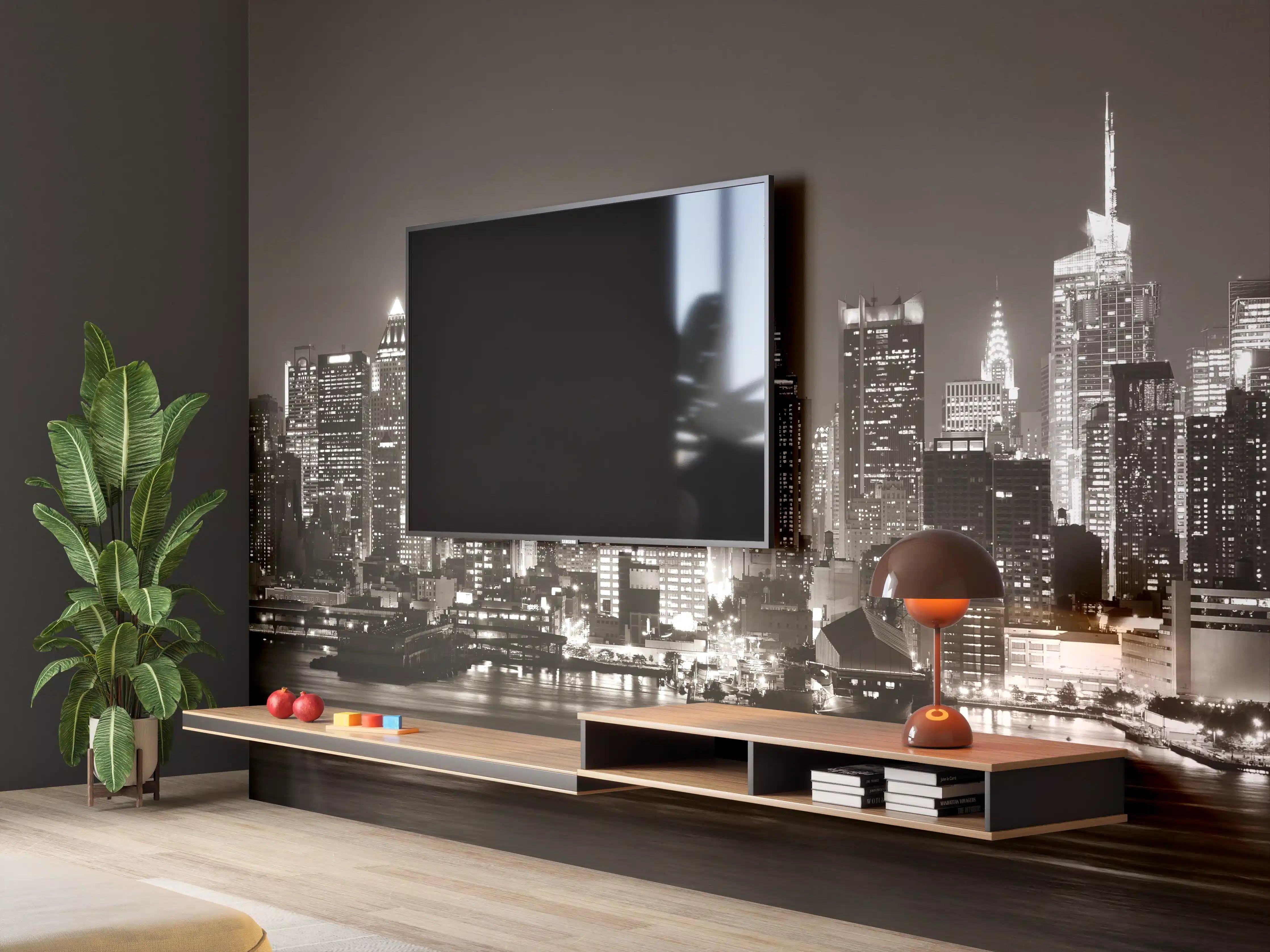 Wandverkleidung Wohnzimmer - Skyline von Midtown Manhattan