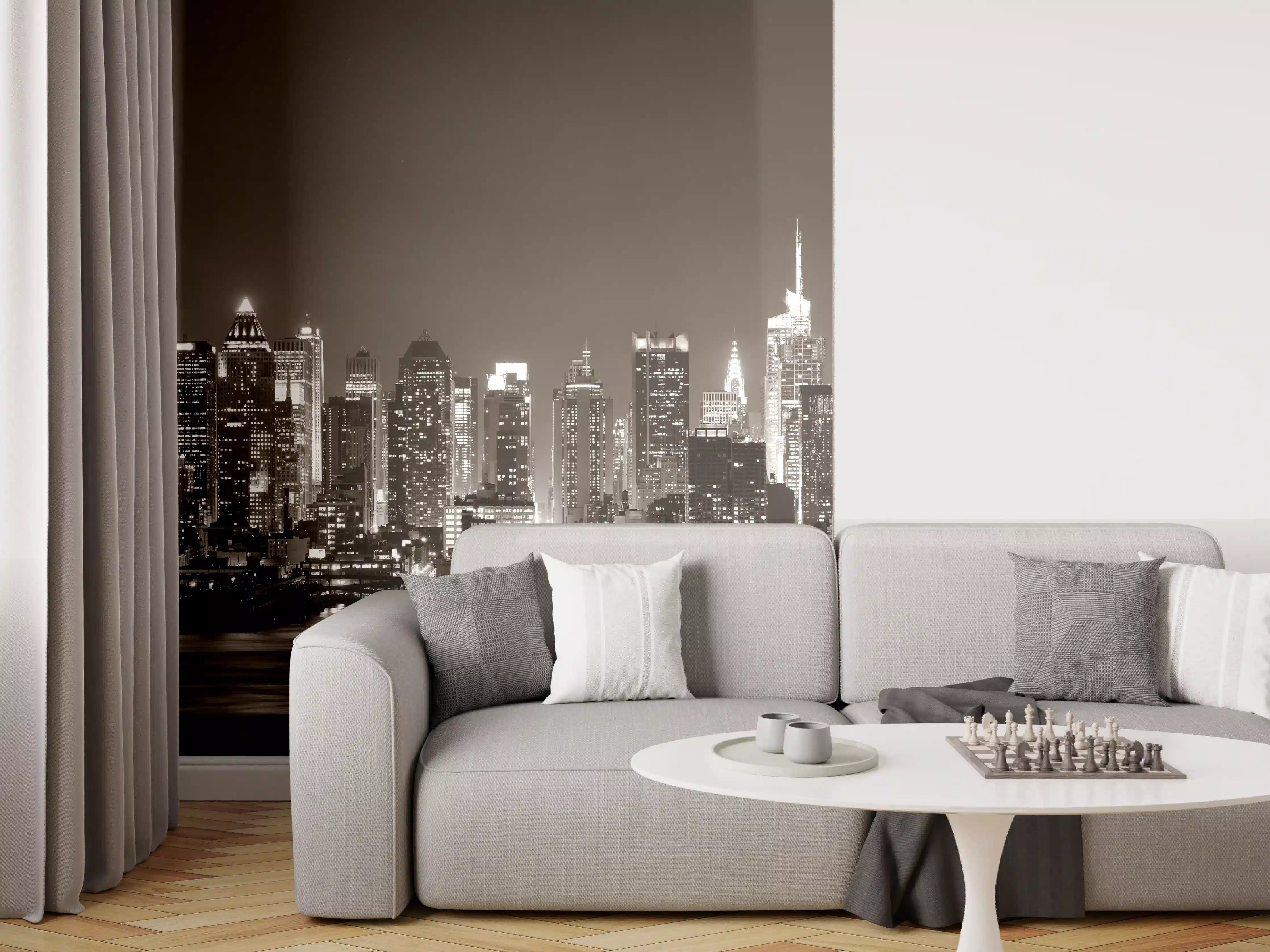 Wandverkleidung Wohnzimmer - Skyline von Midtown Manhattan