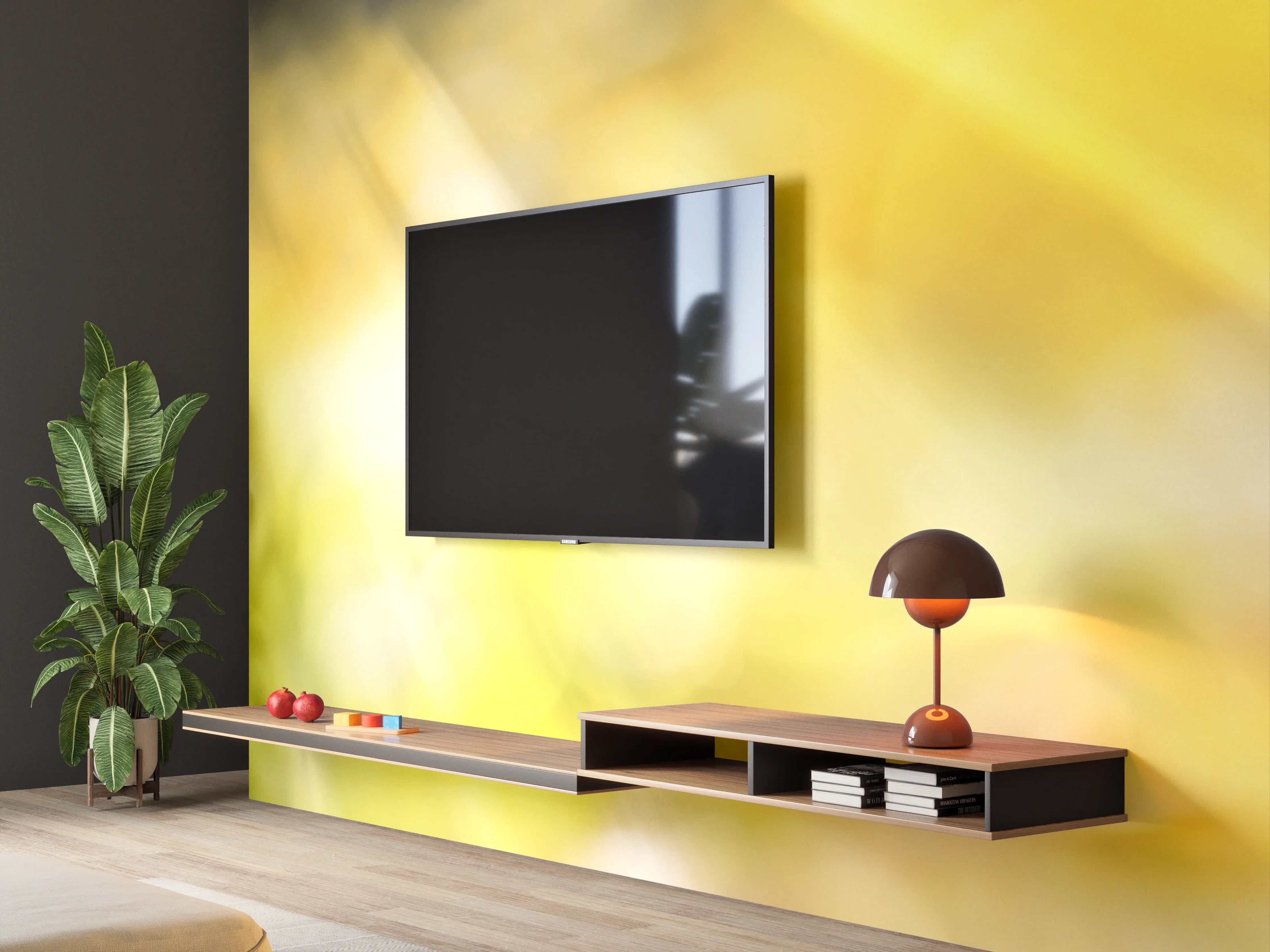 Wandverkleidung Wohnzimmer - Sonnenblume