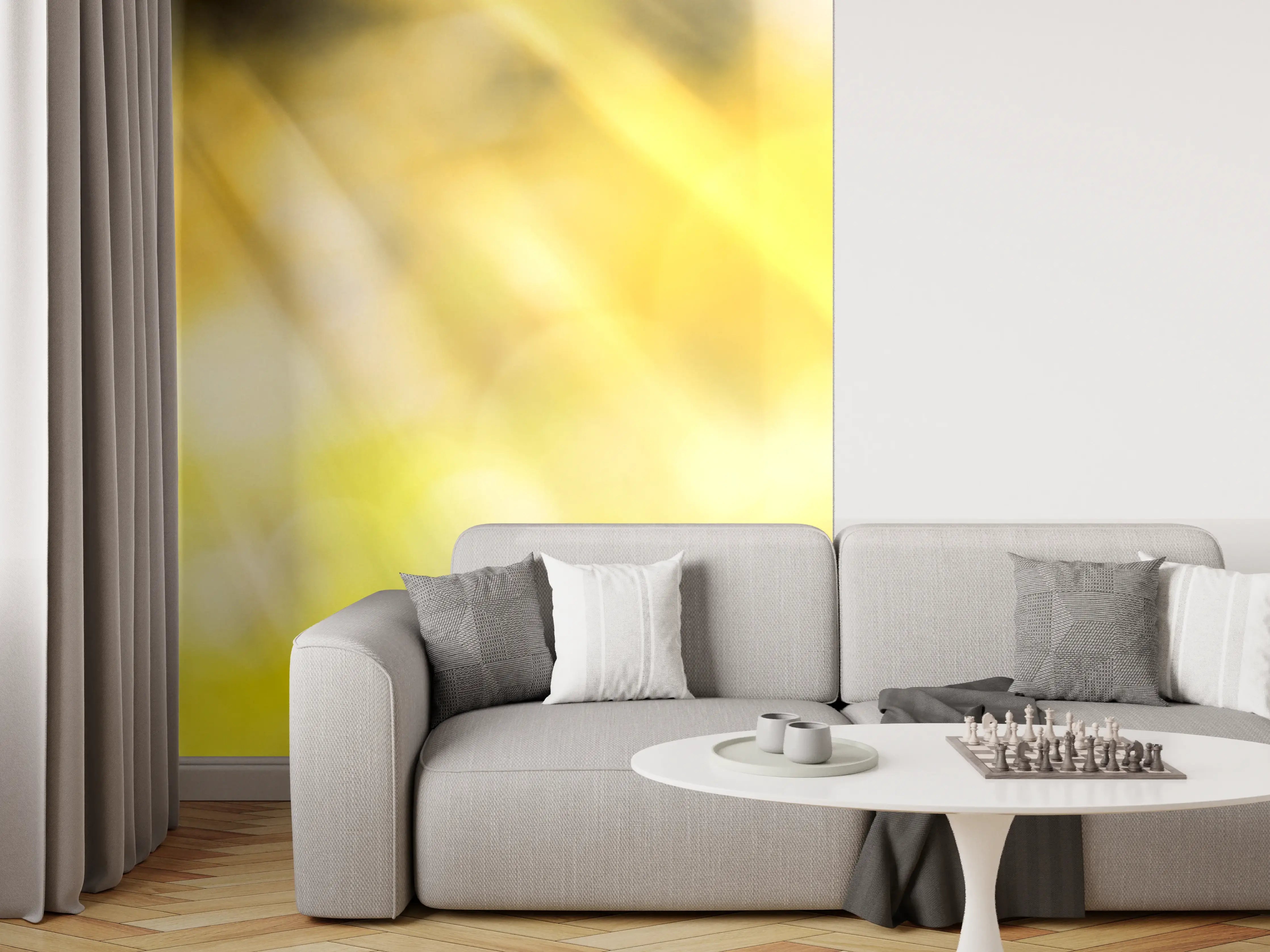 Wandverkleidung Wohnzimmer - Sonnenblume