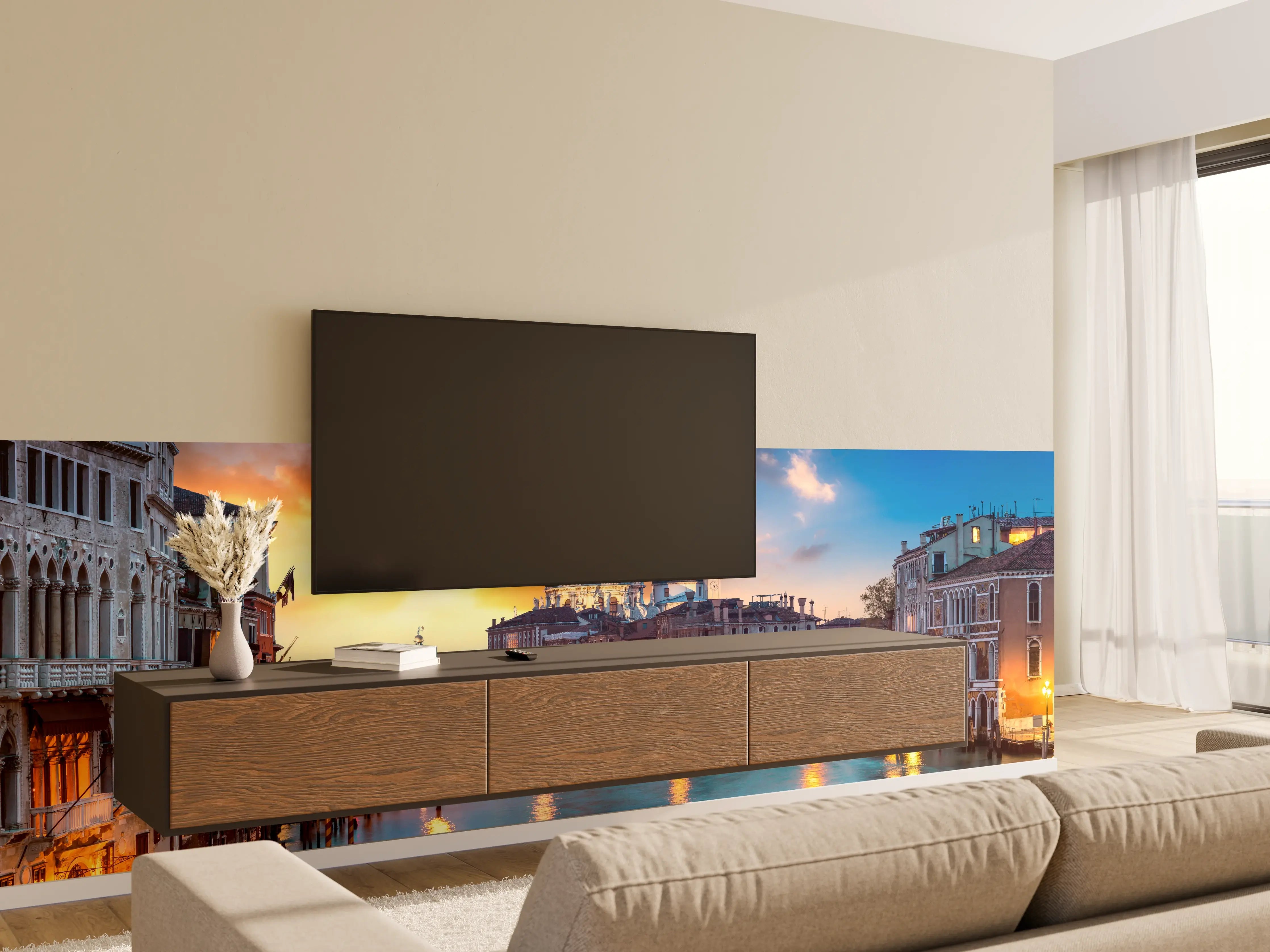 Wandverkleidung Wohnzimmer - Sonnenuntergang am Canal Grande - Venedig 2