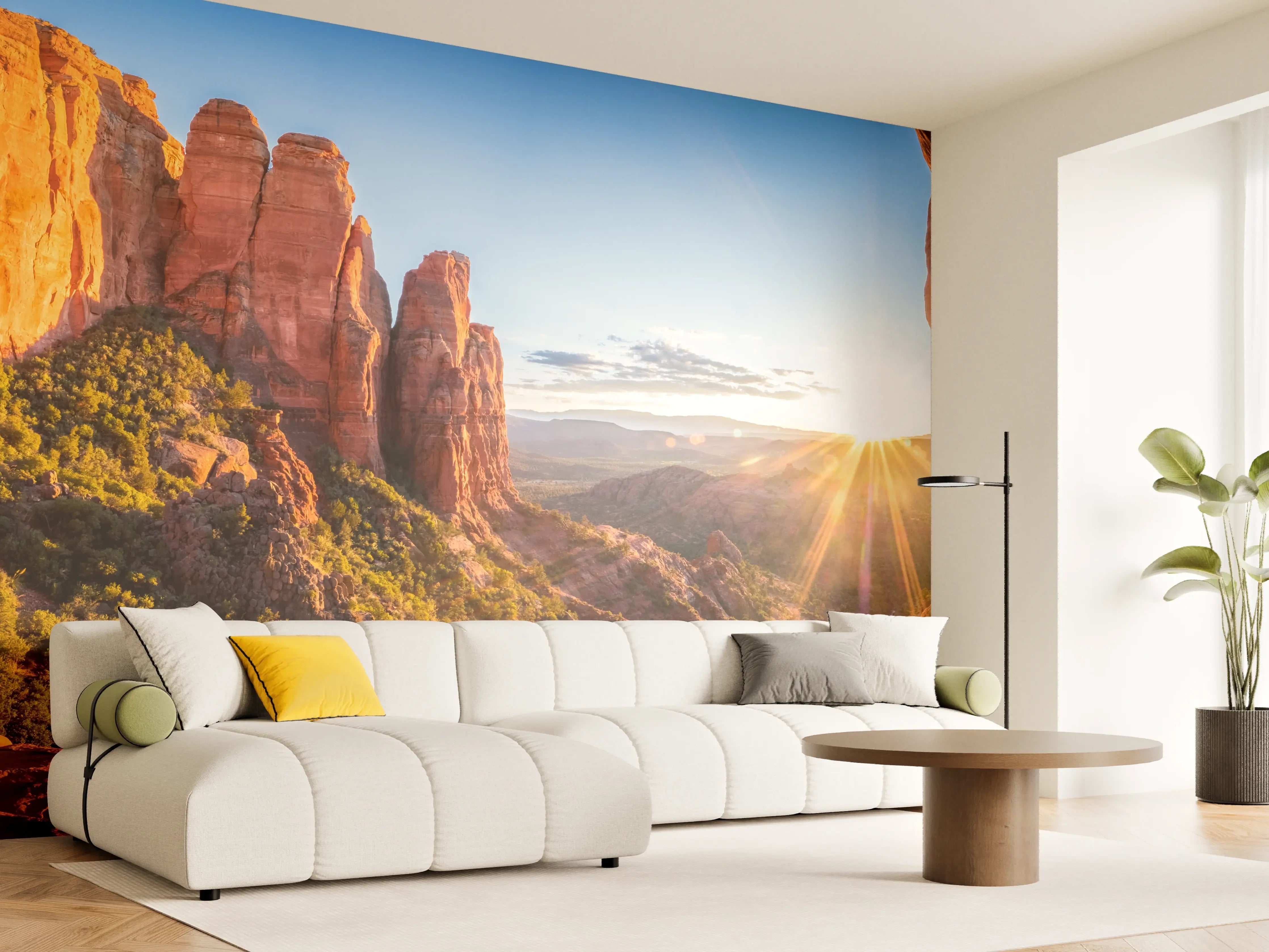 Wandverkleidung Wohnzimmer - Sonnenuntergang in Sedona