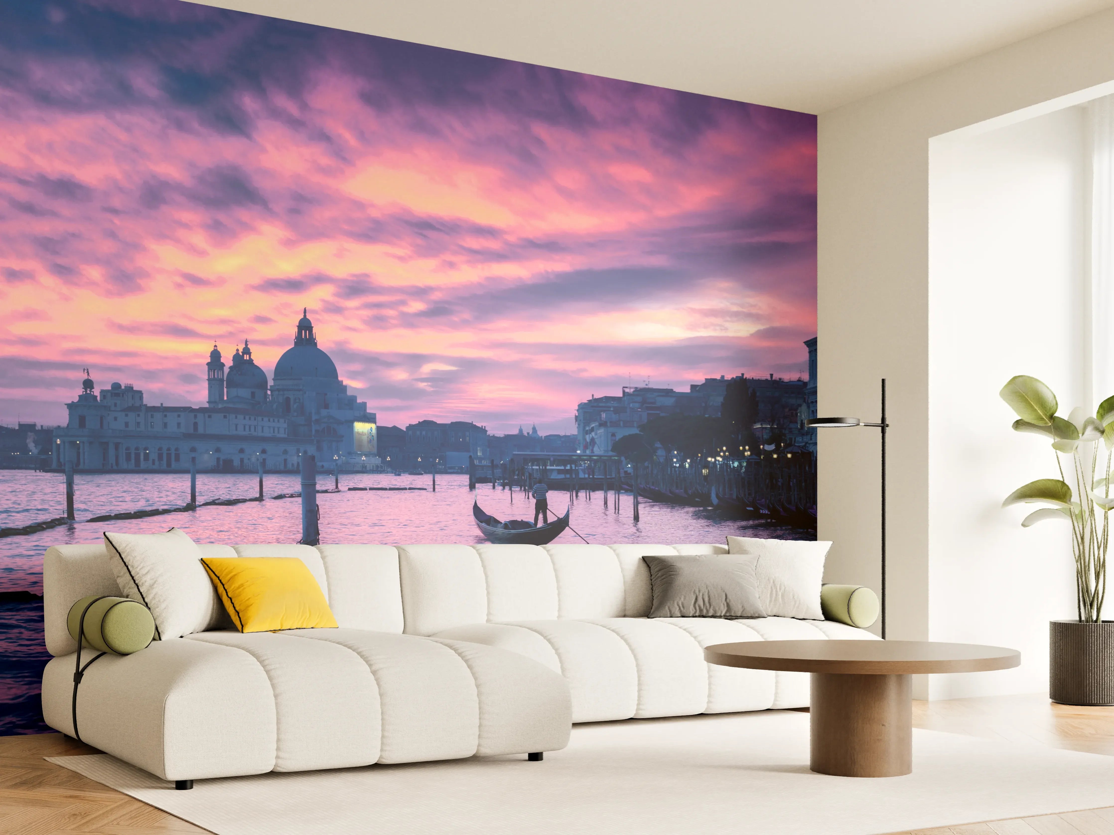 Wandverkleidung Wohnzimmer - Sonnenuntergang in Venedig