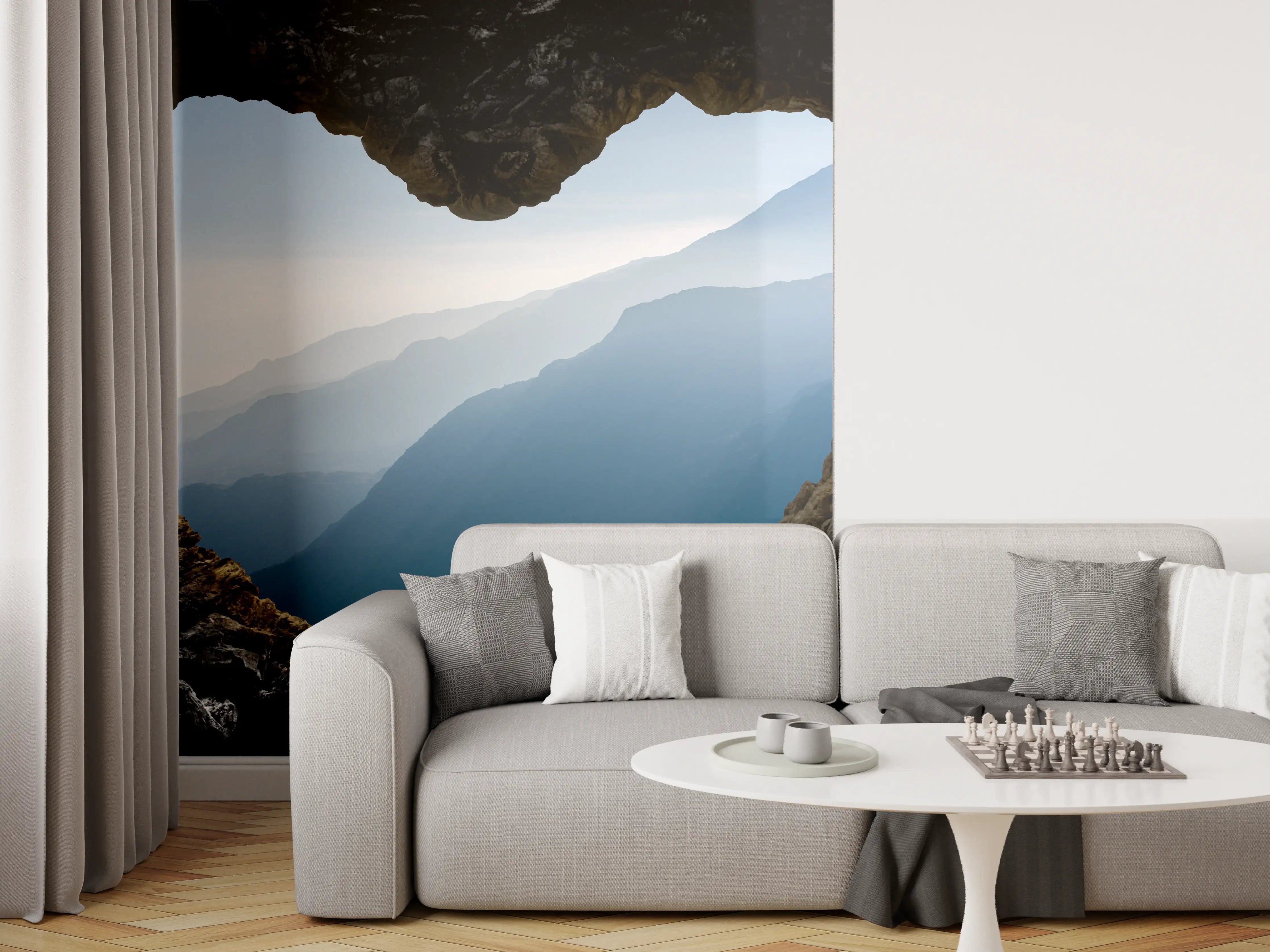 Wandverkleidung Wohnzimmer - Spektakuläre und mystische Gebirgsschicht