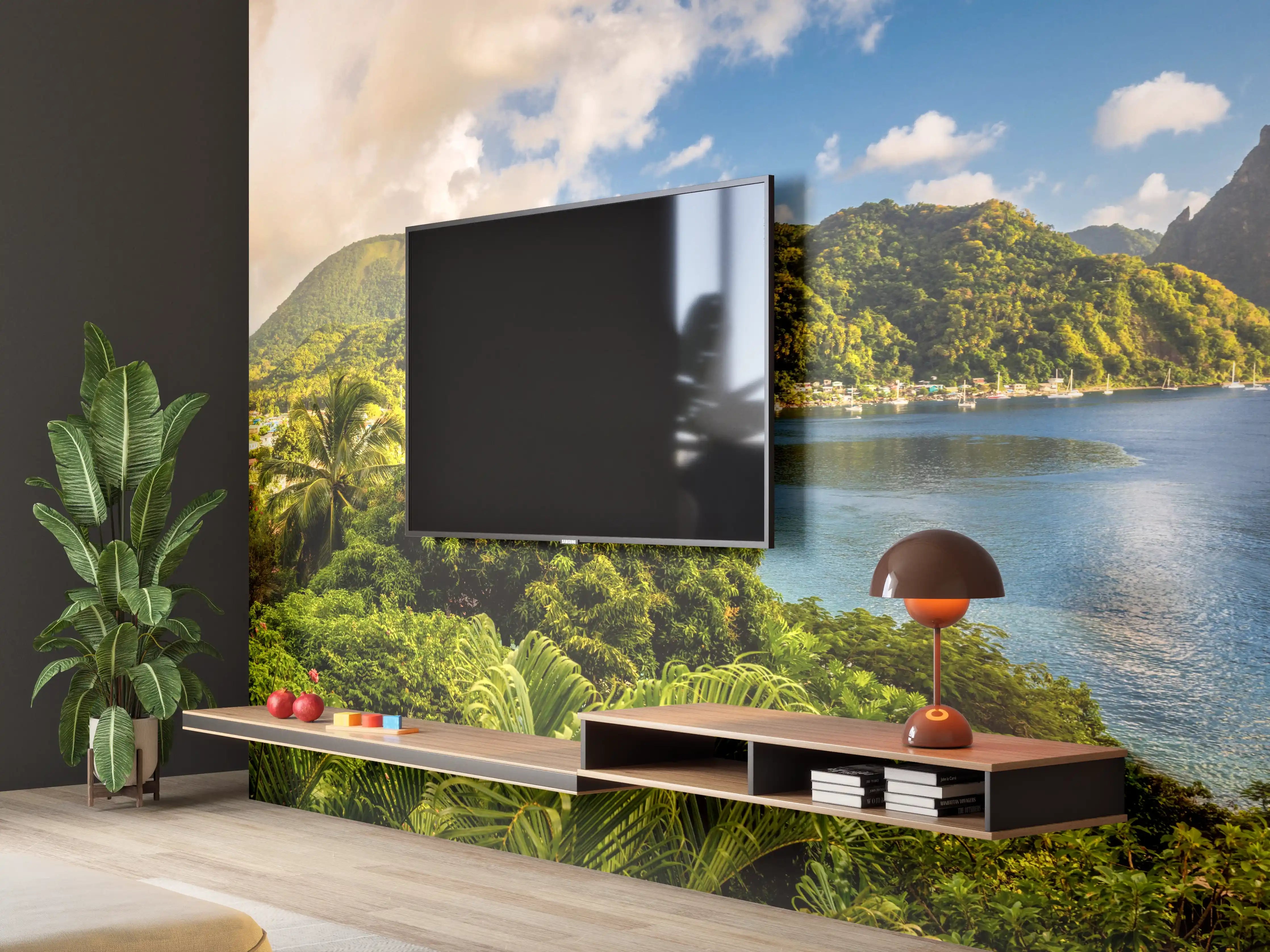 Wandverkleidung Wohnzimmer - St. Lucia - Karibisches Meer