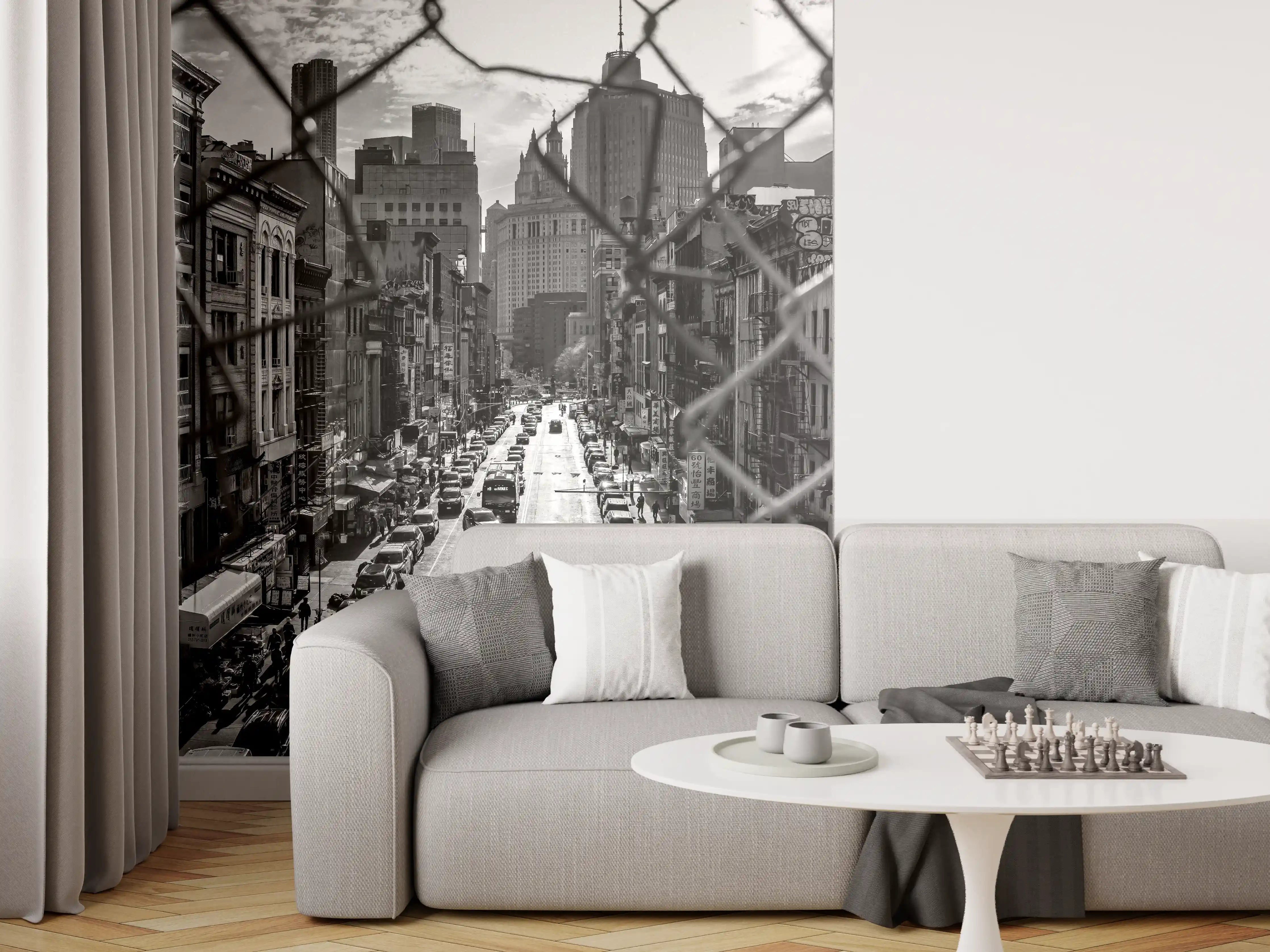 Wandverkleidung Wohnzimmer - Stadtbild - China Town, New York