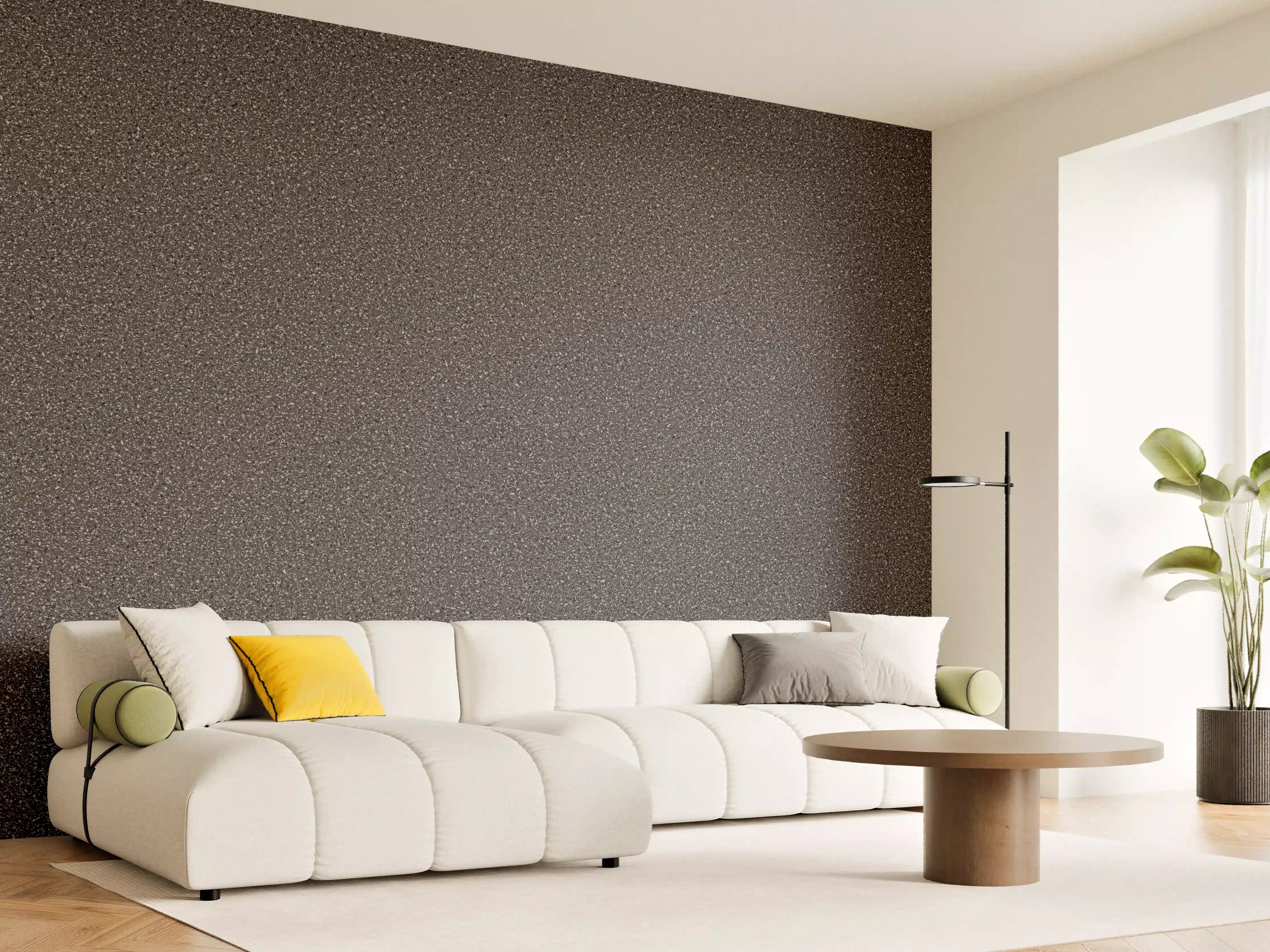 Wandverkleidung Wohnzimmer - Stein Boden und Wand Muster aus Granit