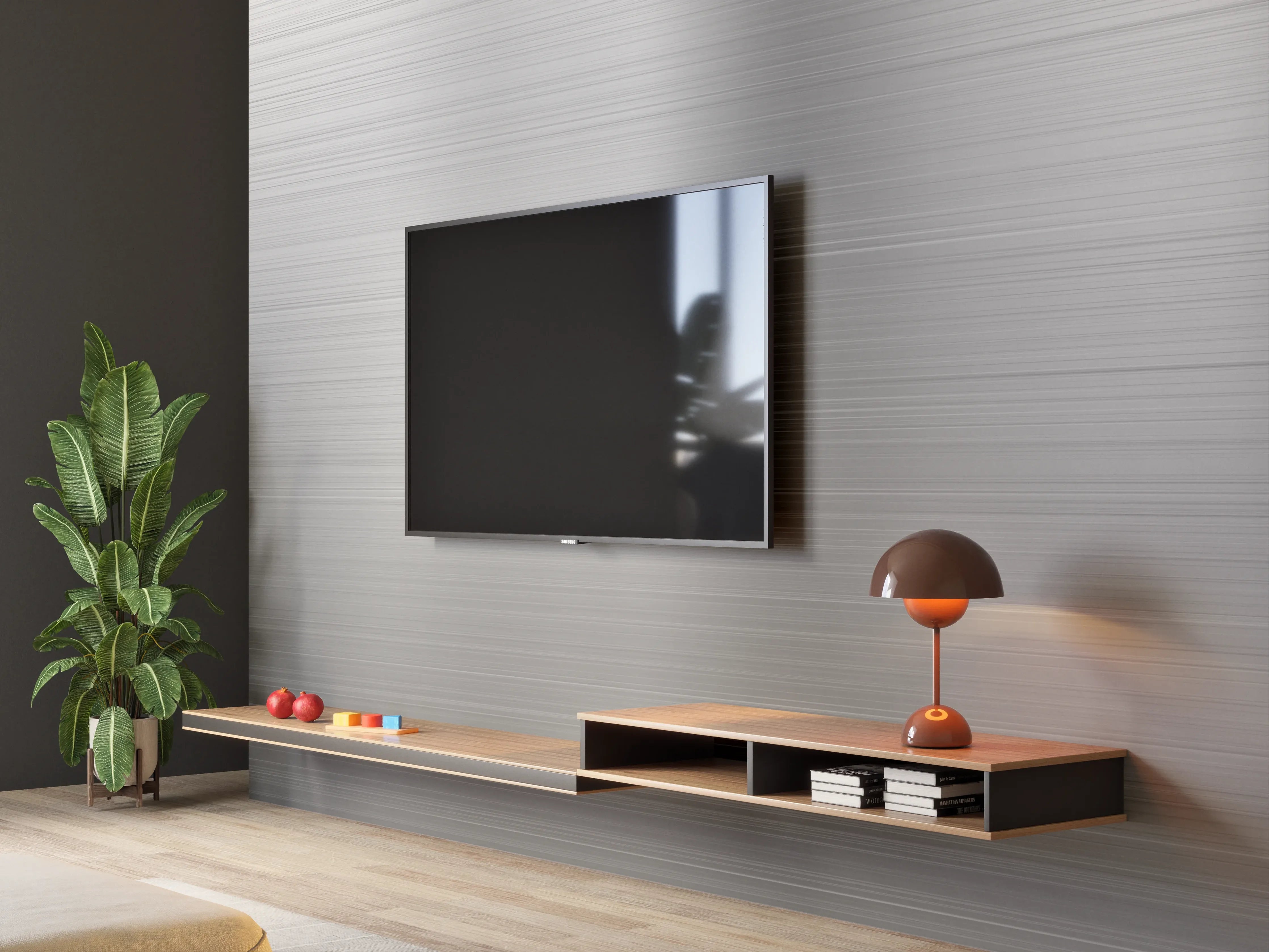 Wandverkleidung Wohnzimmer - Stilvolle Grautöne in Weißmetall-Optik