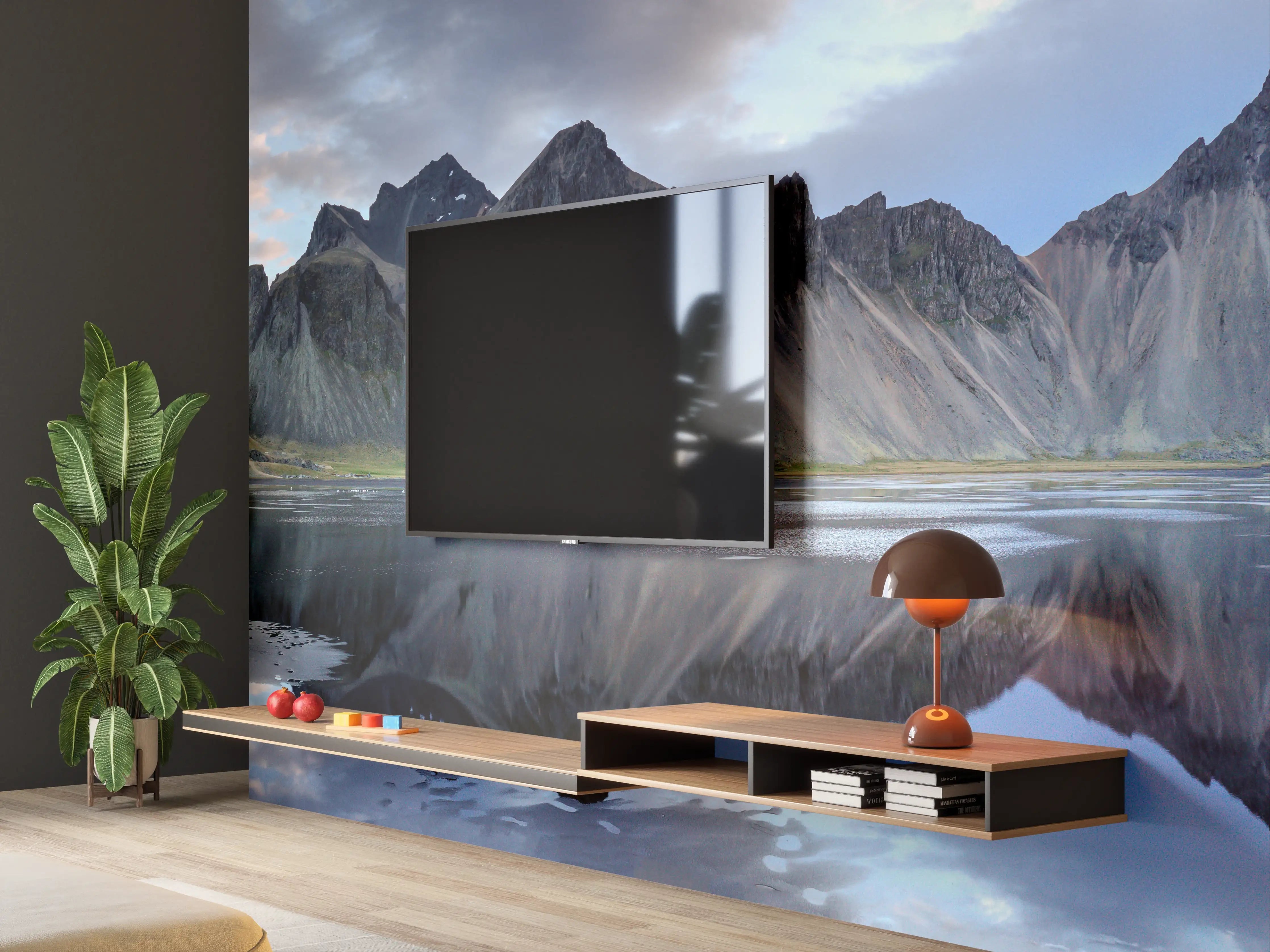 Wandverkleidung Wohnzimmer - Stokksnes an der isländischen Küste