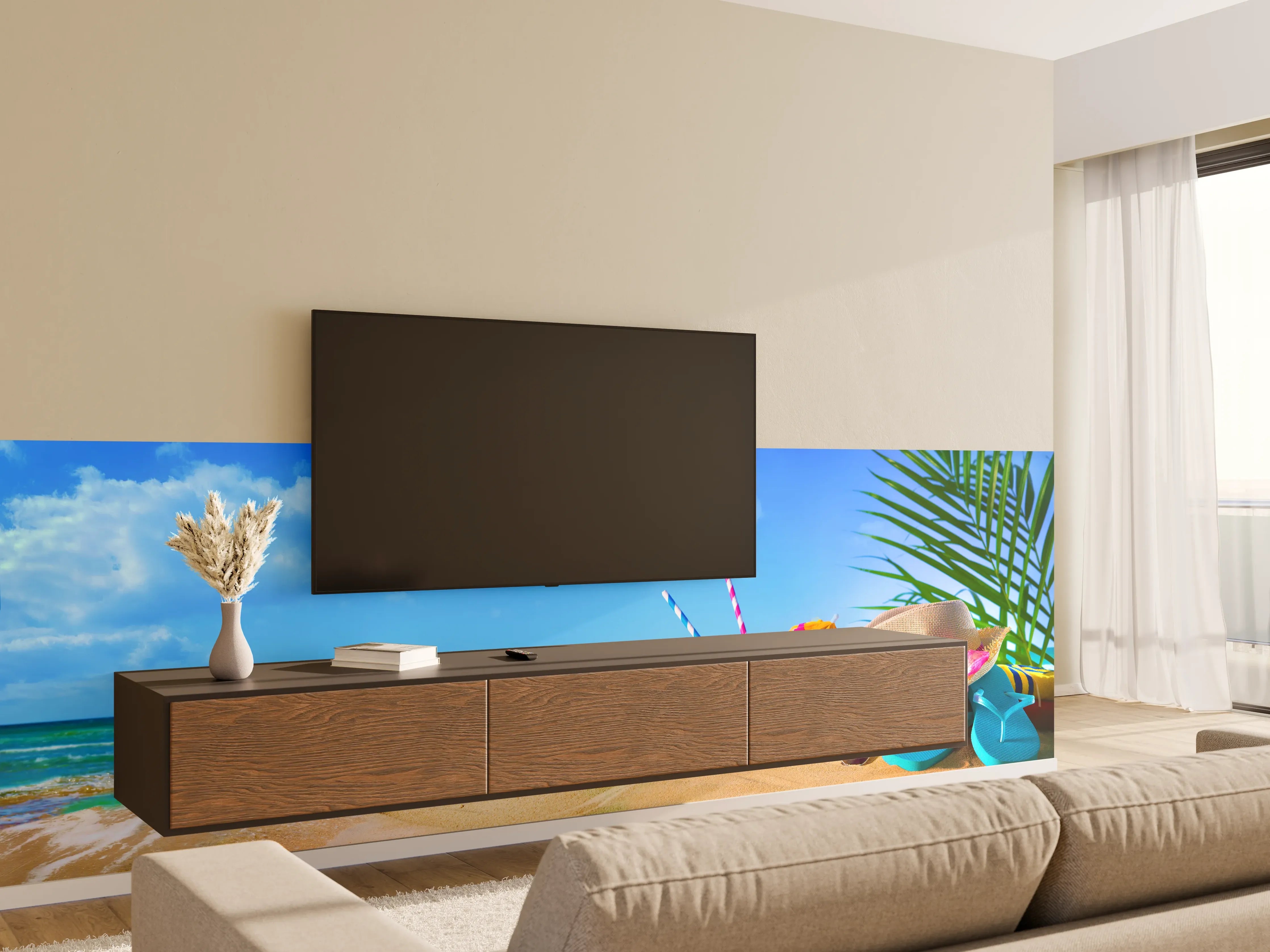 Wandverkleidung Wohnzimmer - Strandaccesoires