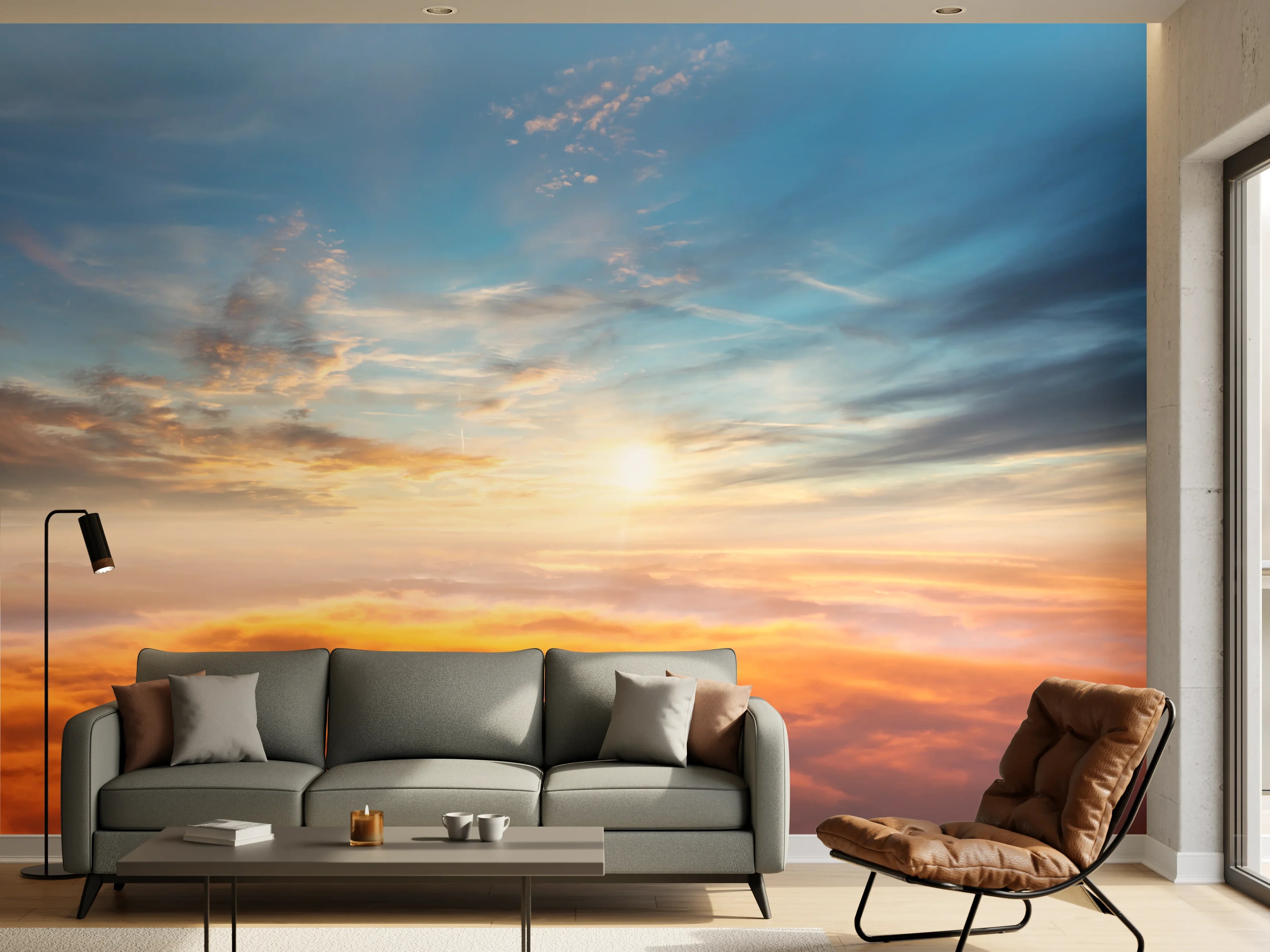 Wandverkleidung Wohnzimmer - Stunning Sunset Sky