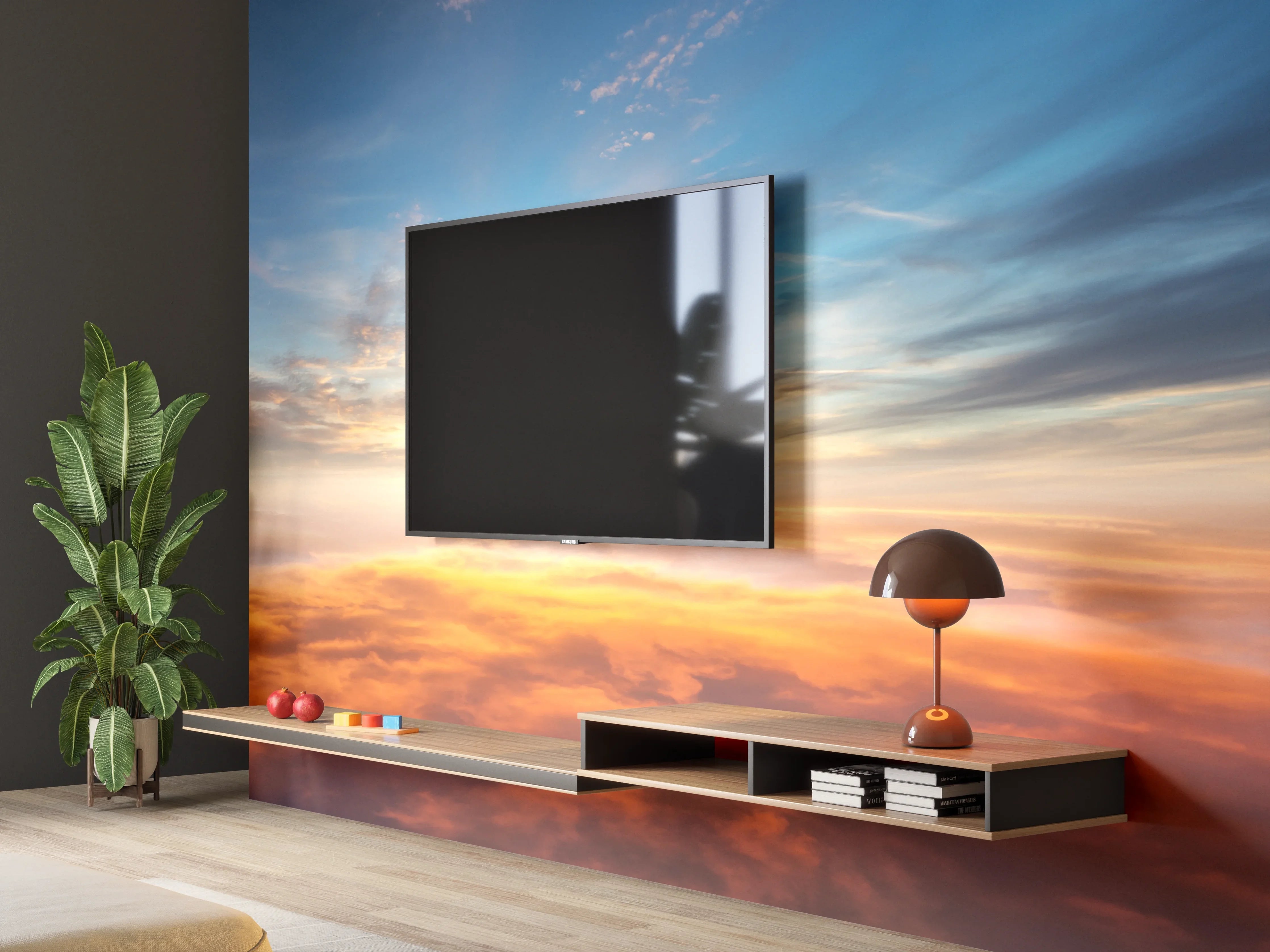 Wandverkleidung Wohnzimmer - Stunning Sunset Sky