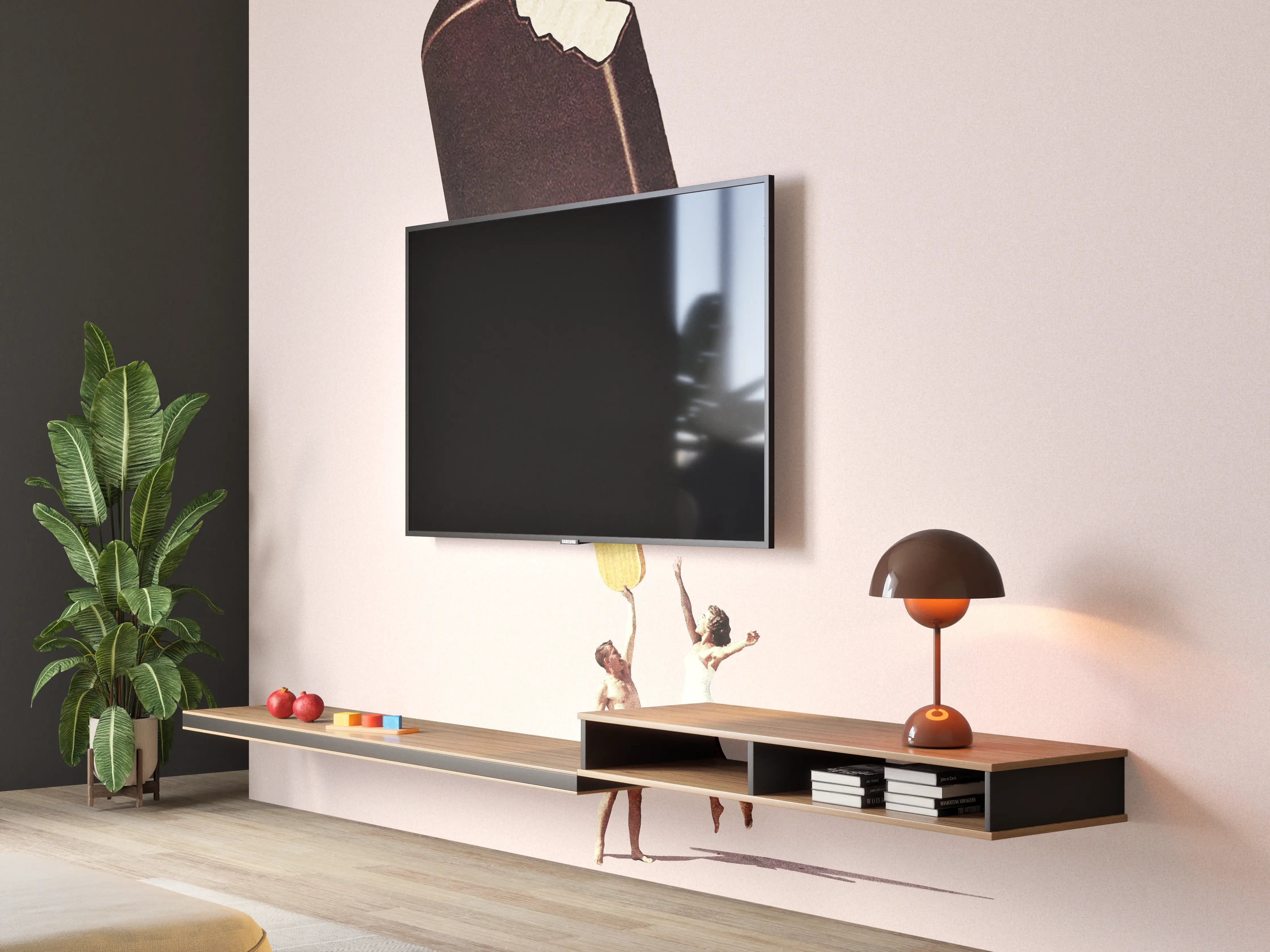 Wandverkleidung Wohnzimmer - Süßer Eis am Stiel mit Kindern