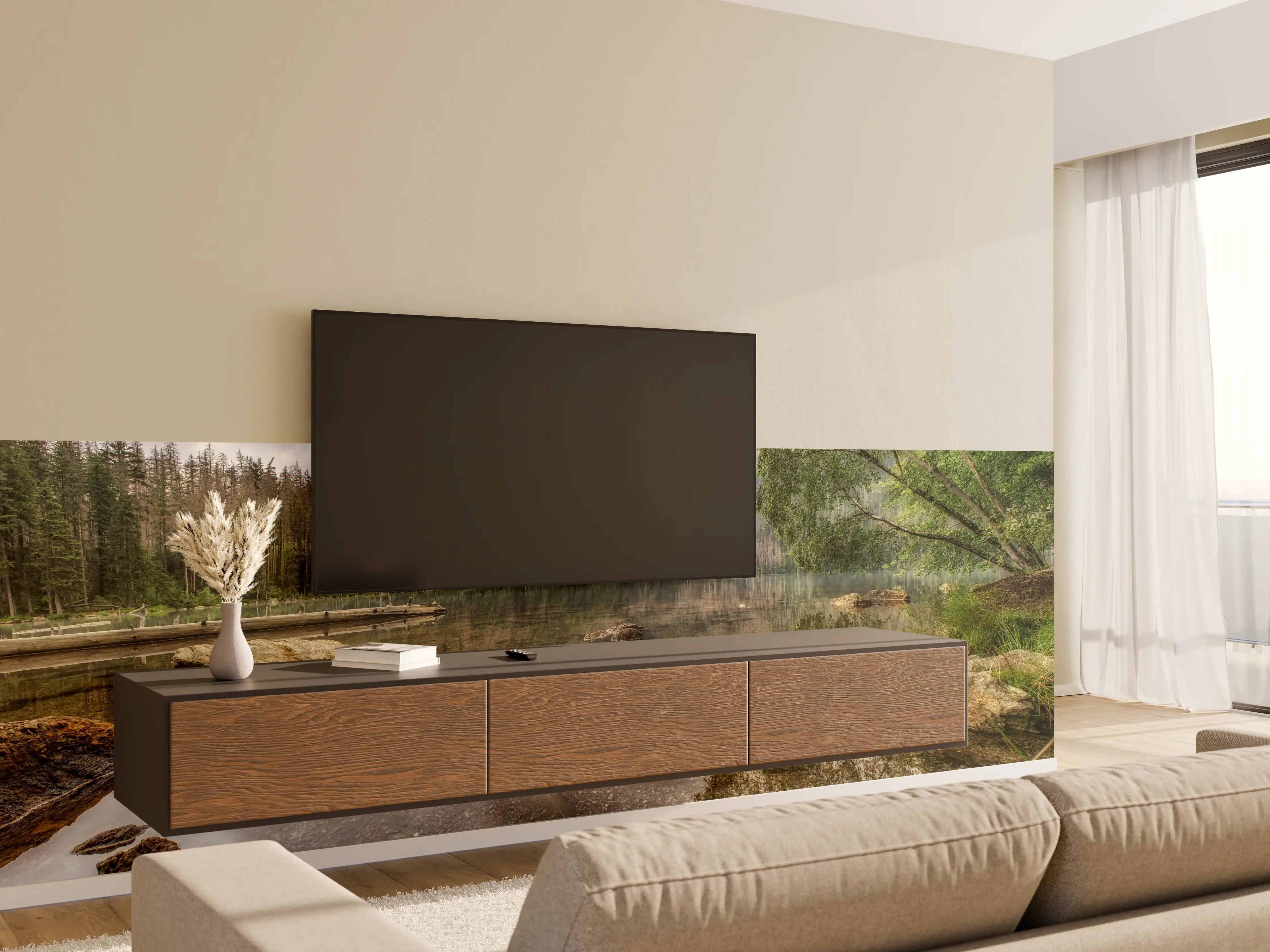 Wandverkleidung Wohnzimmer - Sumava - Schwarzer See - Tschechische Republik