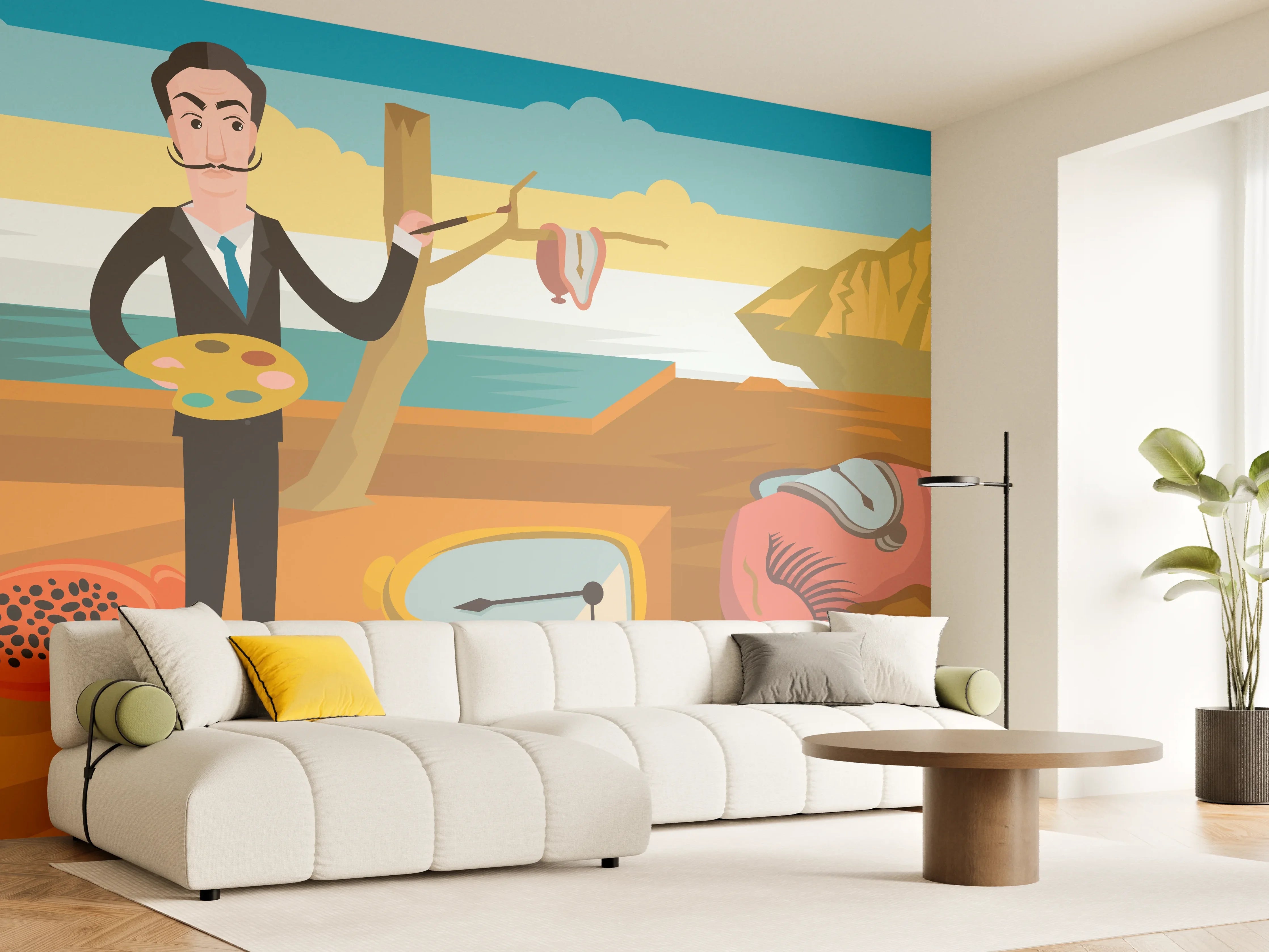 Wandverkleidung Wohnzimmer - Surrealismus Meeresblick Malerei