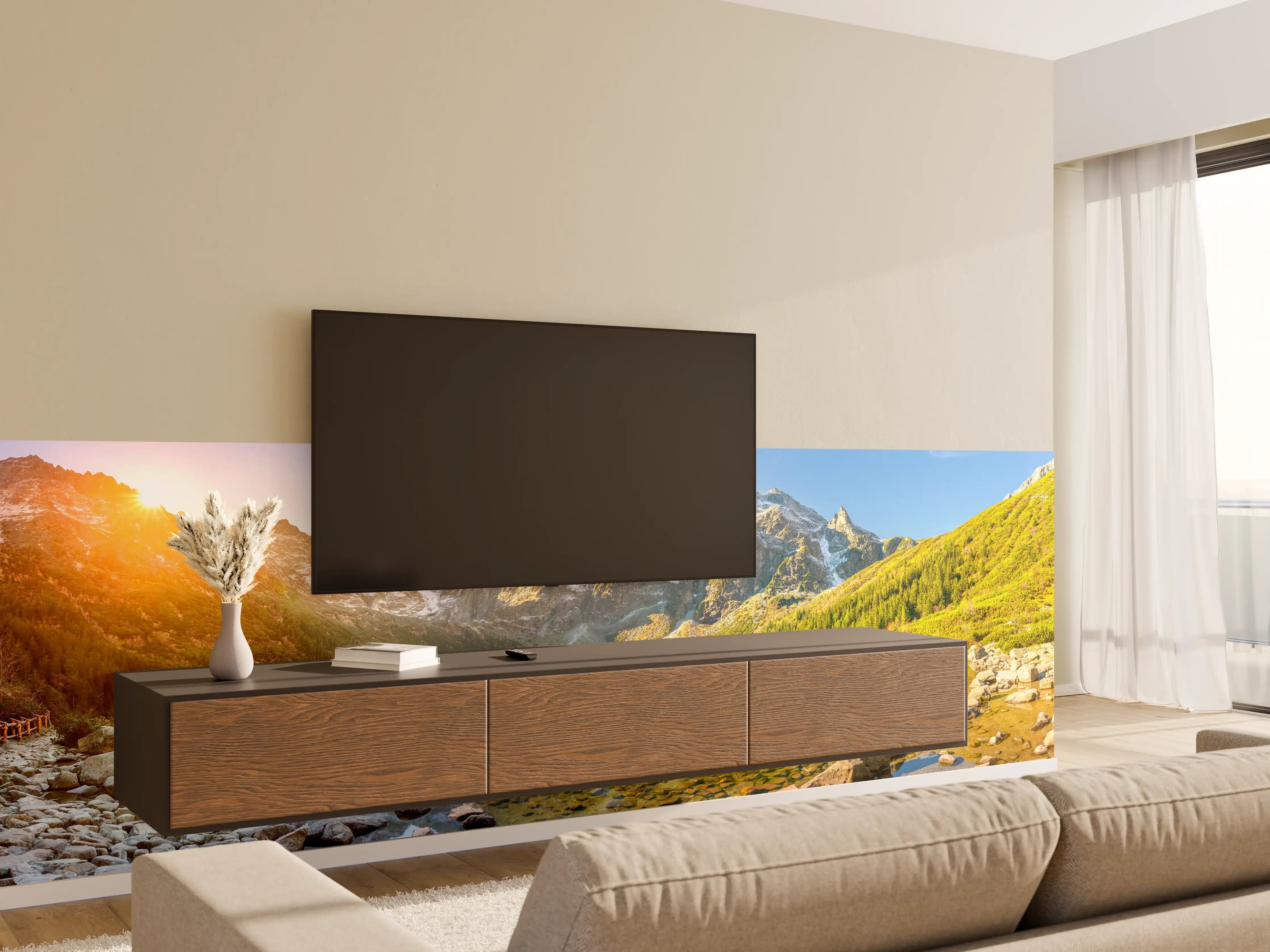 Wandverkleidung Wohnzimmer - Tatra-Nationalpark