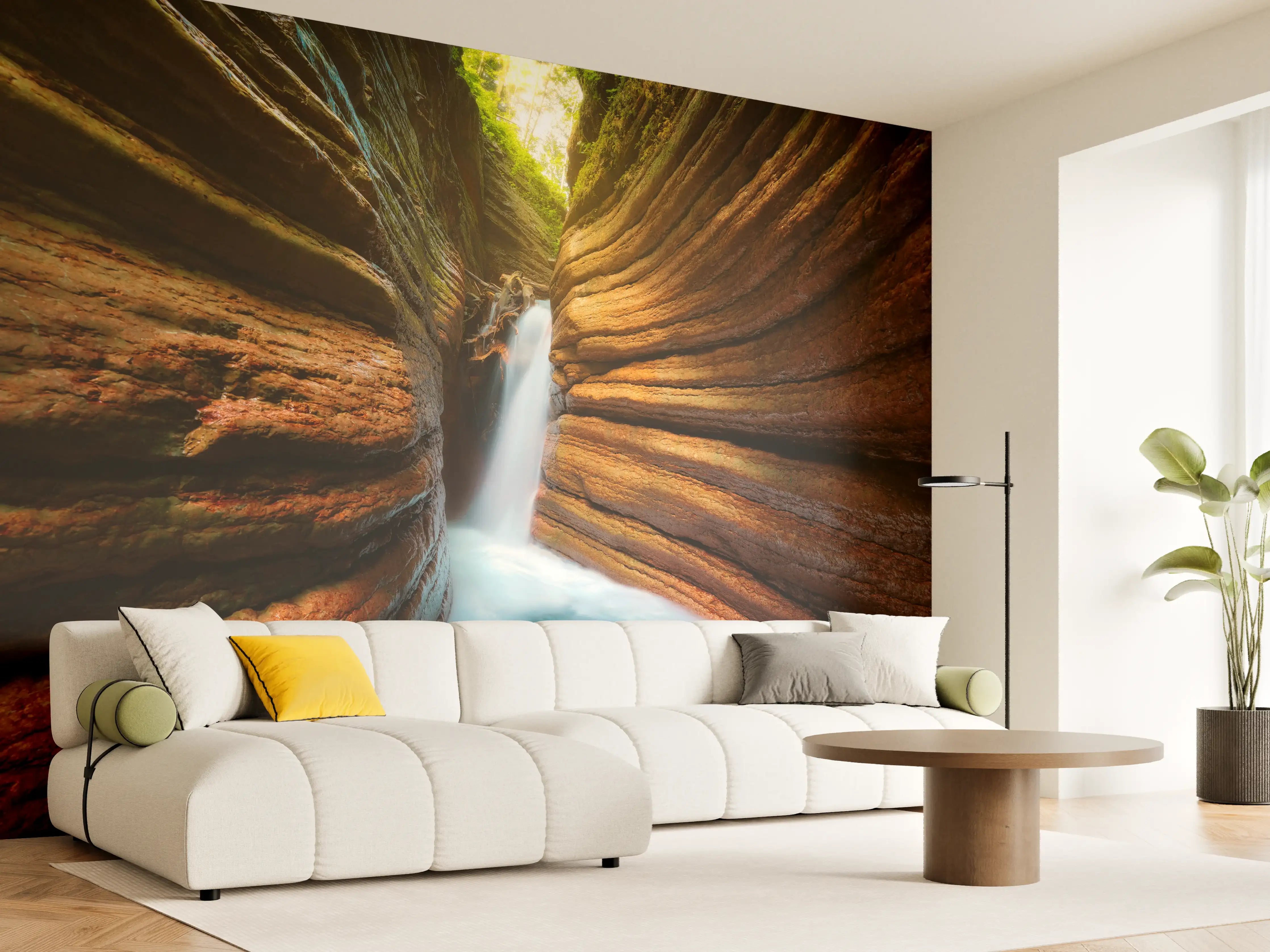 Wandverkleidung Wohnzimmer - Tauglebach Klamm Slot Canyon River in Austria