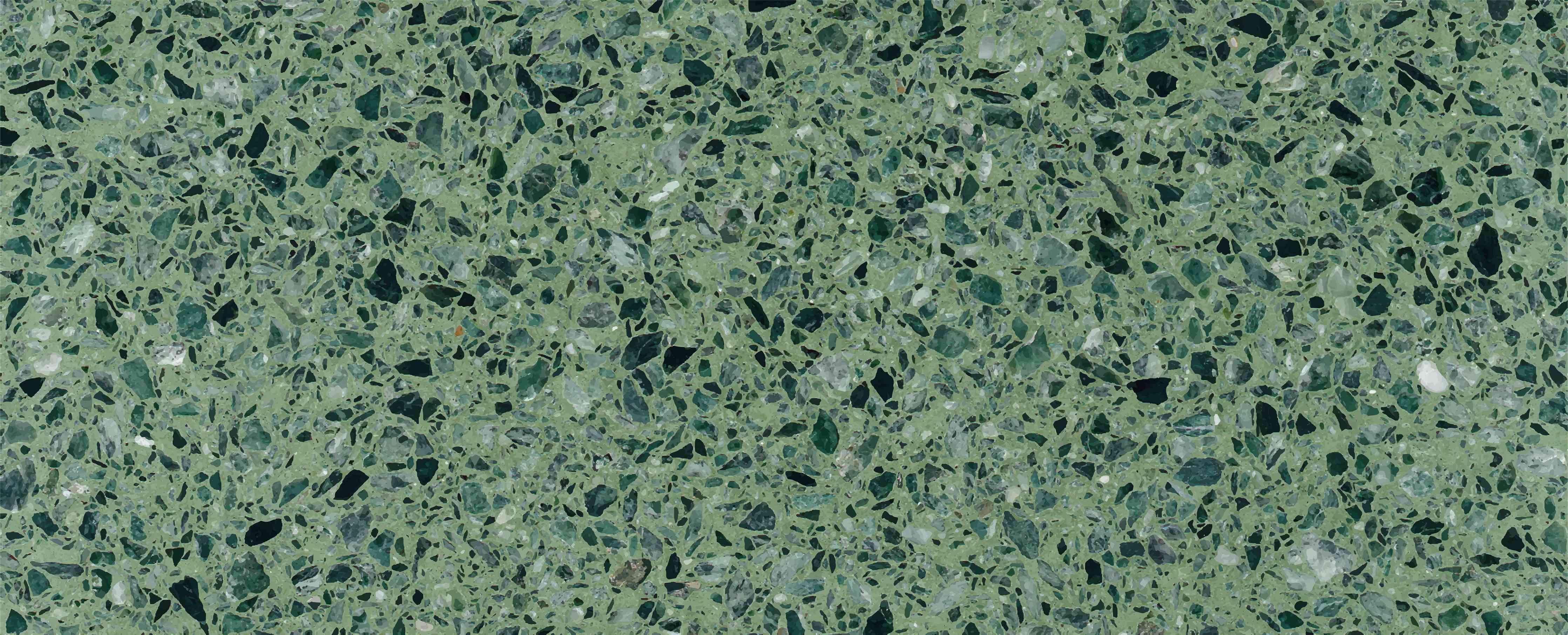 Wandverkleidung Wohnzimmer-Terrazzo Textur auf türkisem Hintergrund