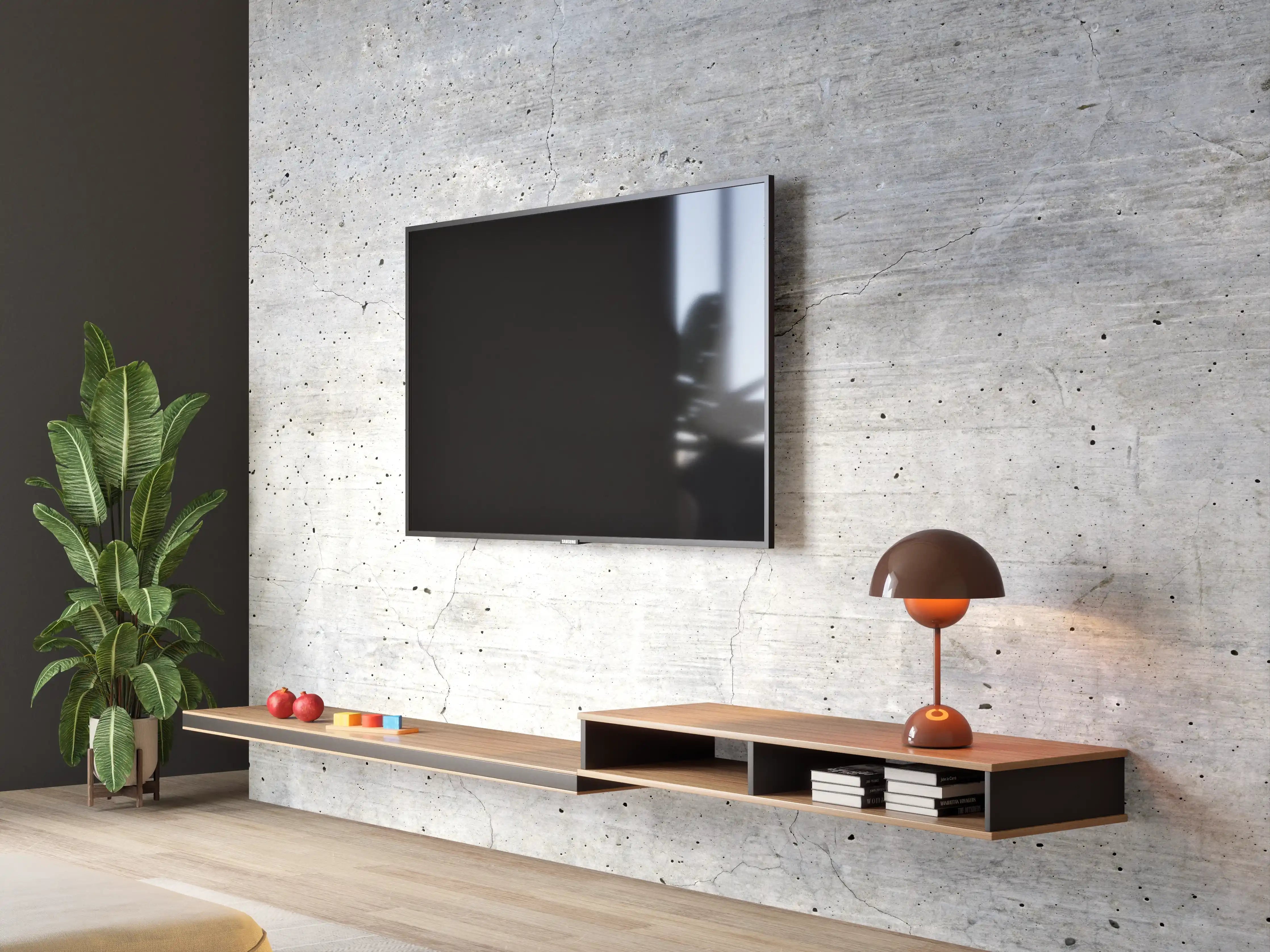 Wandverkleidung Wohnzimmer - Textur einer alten grauen Betonwand