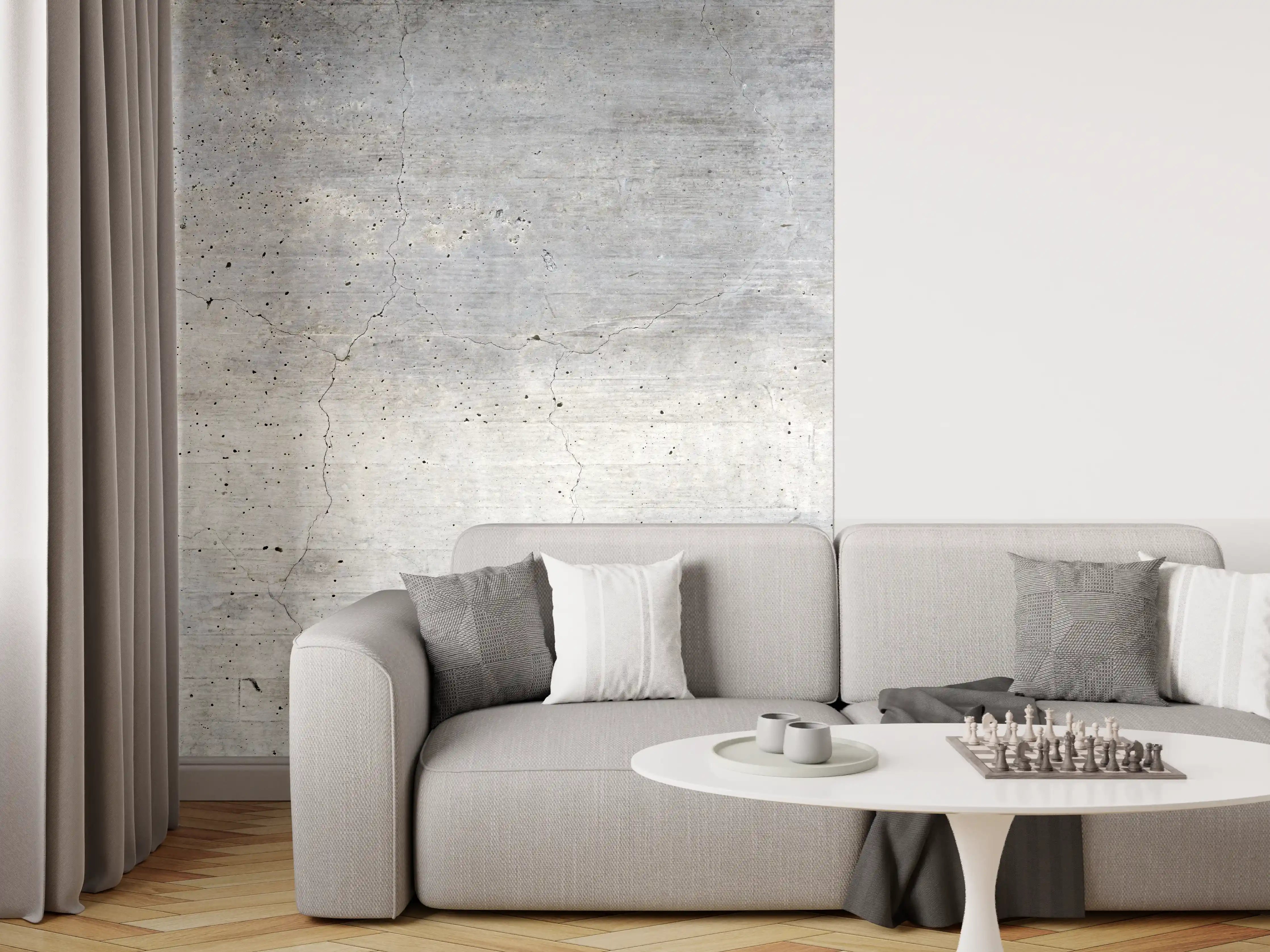 Wandverkleidung Wohnzimmer - Textur einer alten grauen Betonwand