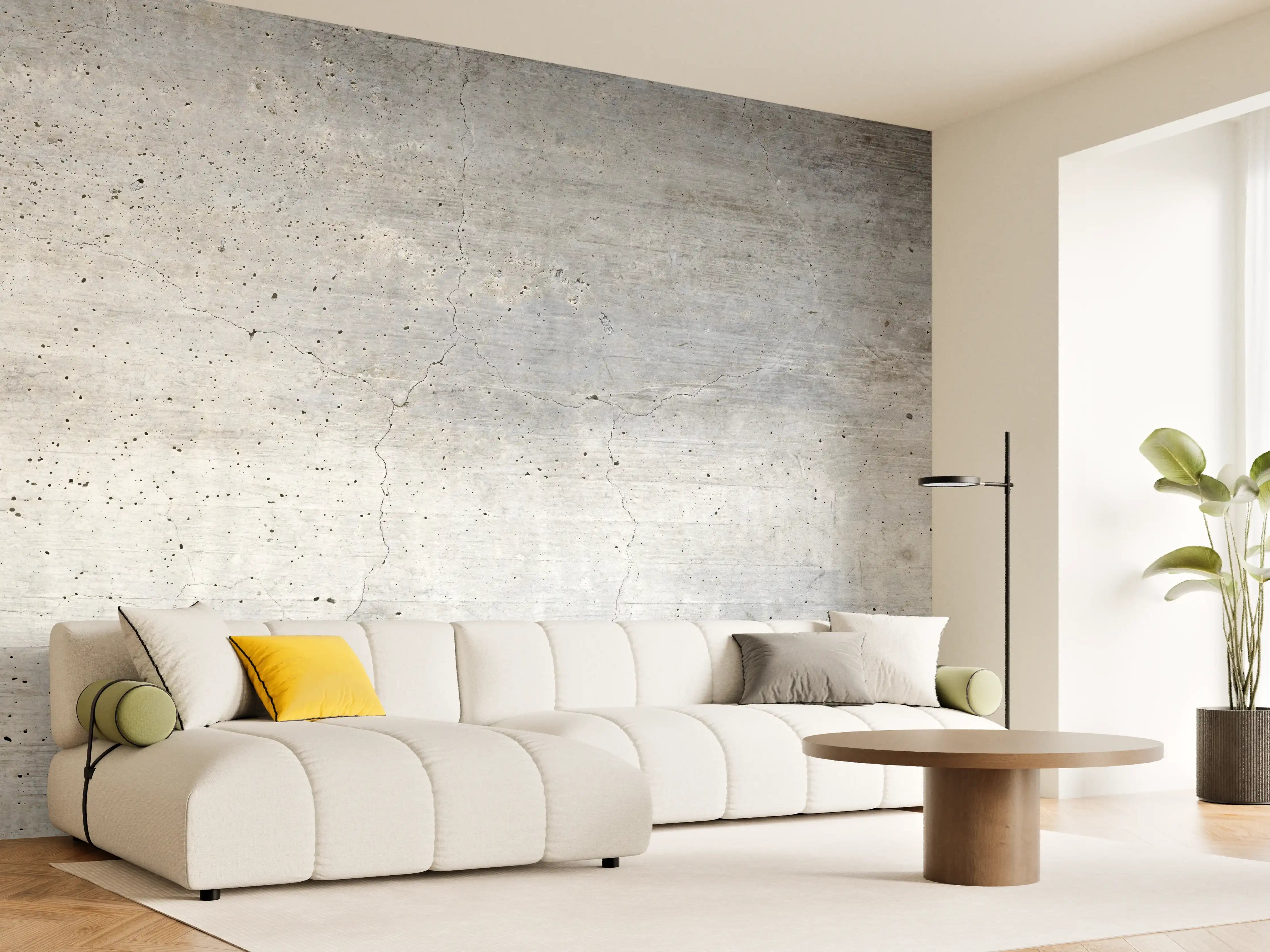 Wandverkleidung Wohnzimmer - Textur einer alten grauen Betonwand