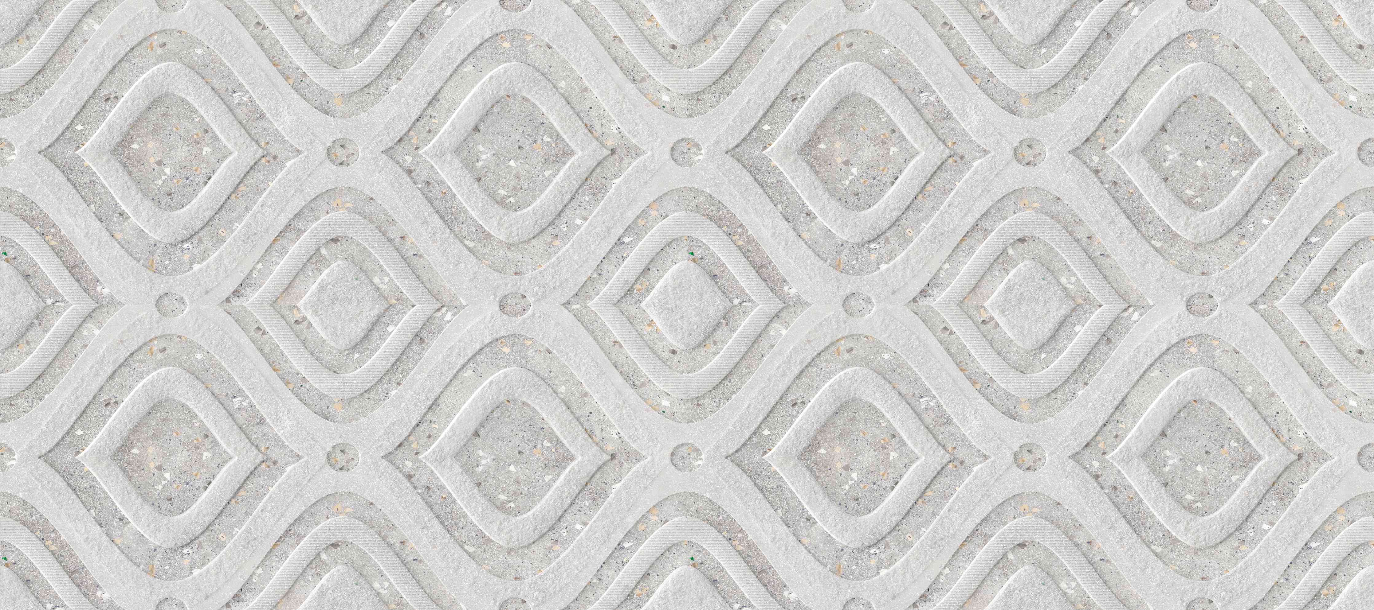 Wandverkleidung Wohnzimmer-Textur im Wellenmuster - 3D Illustration