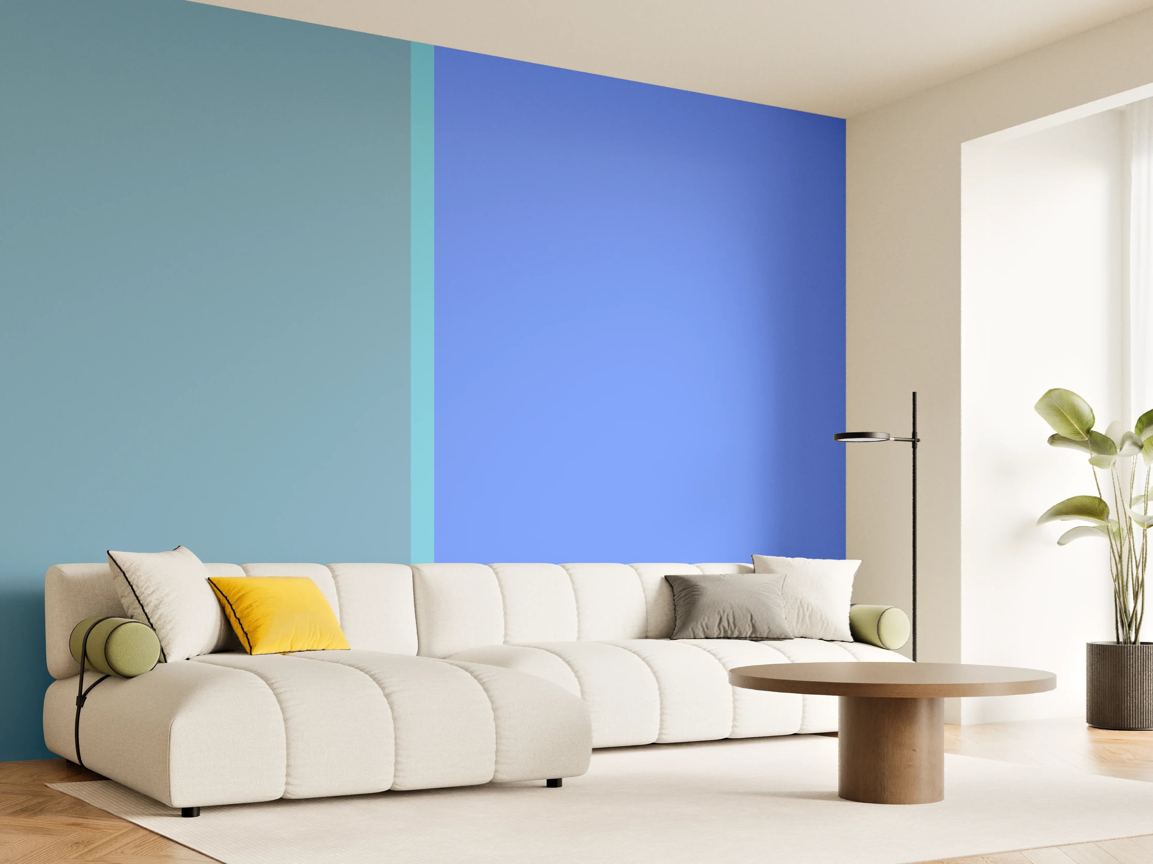 Wandverkleidung Wohnzimmer - The Blues - Easy Vertical - Cornflower