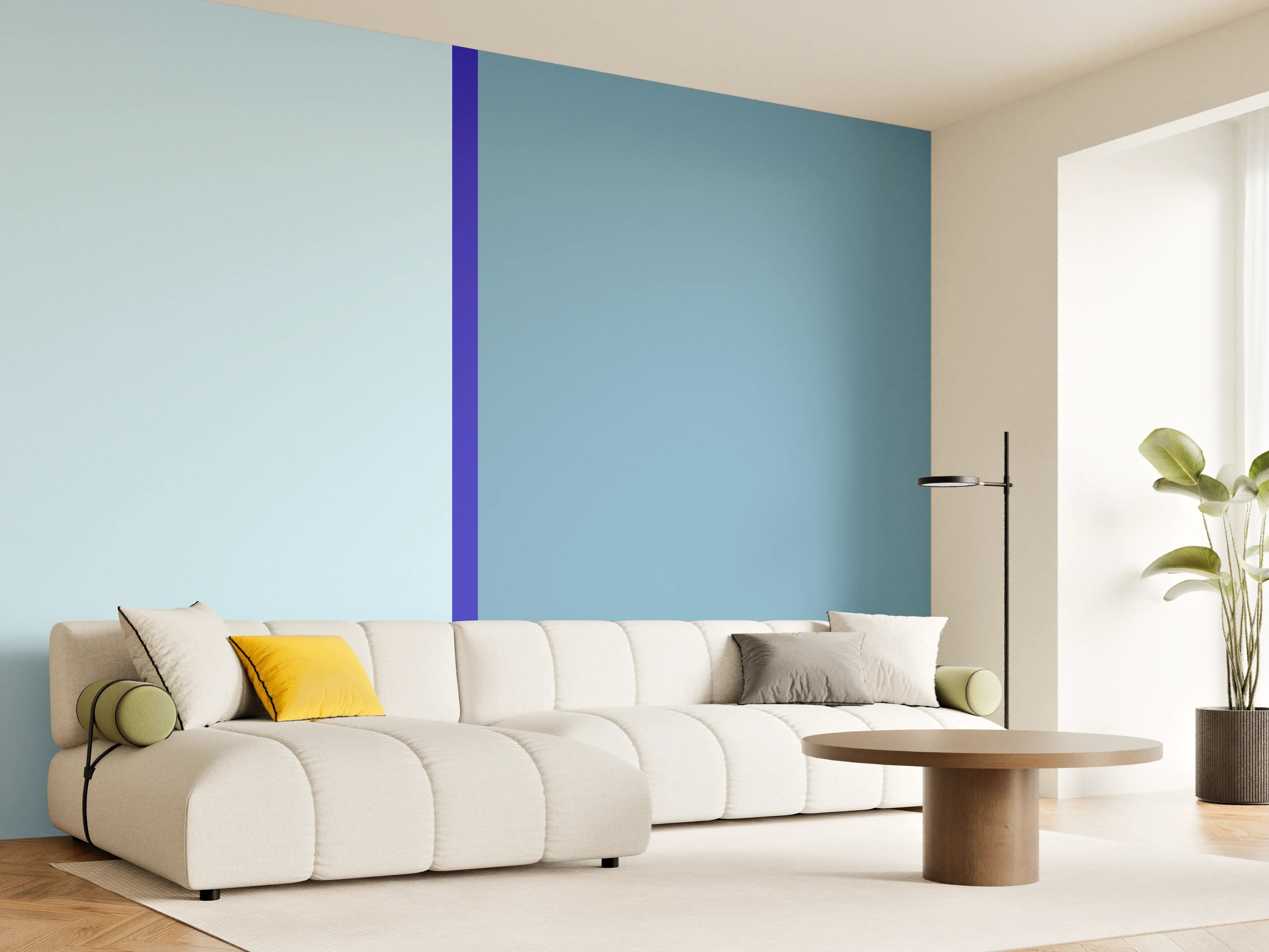 Wandverkleidung Wohnzimmer - The Blues - Easy Vertical - Ocean