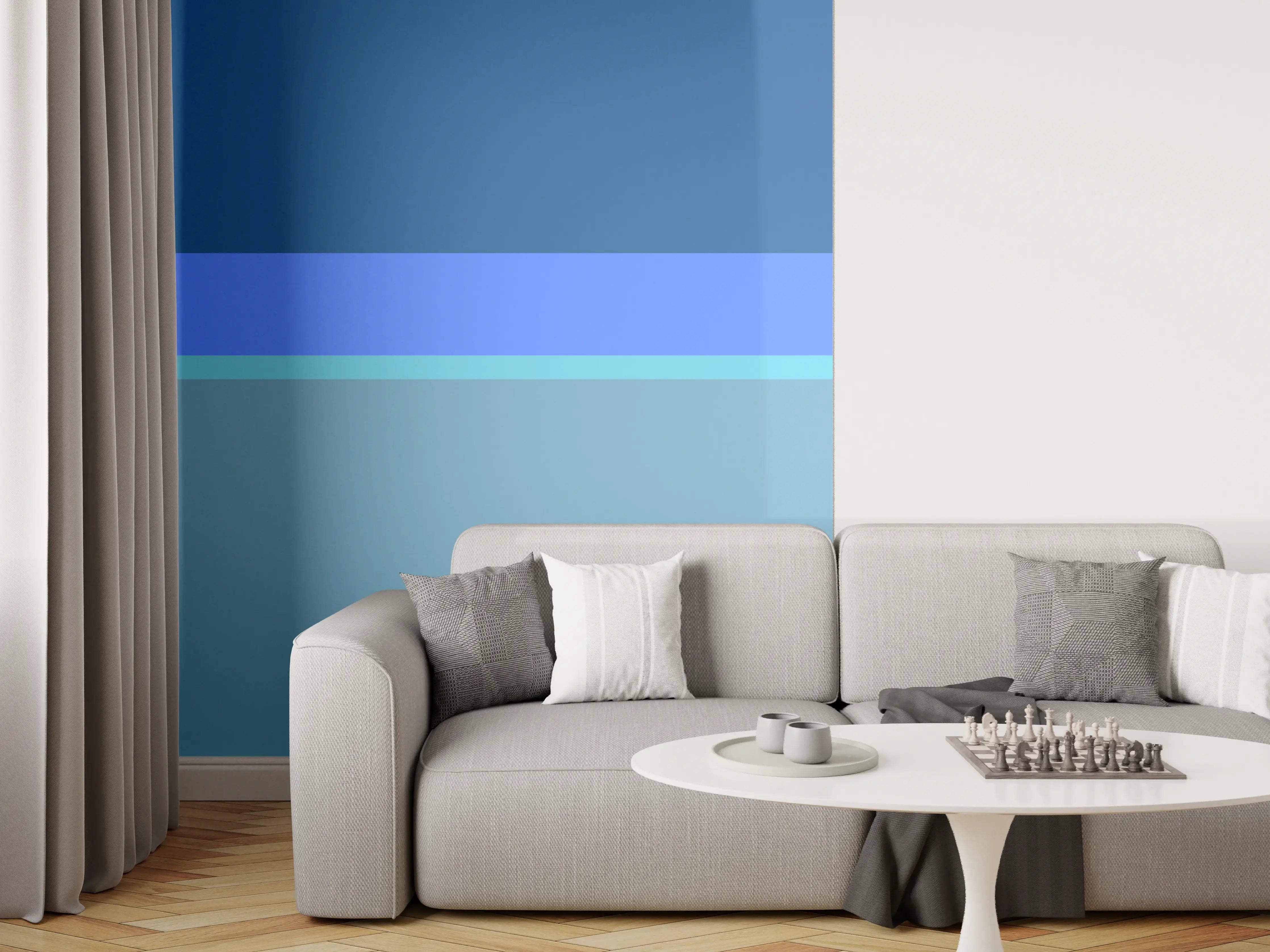 Wandverkleidung Wohnzimmer - The Blues - Horizontal - Cornflower