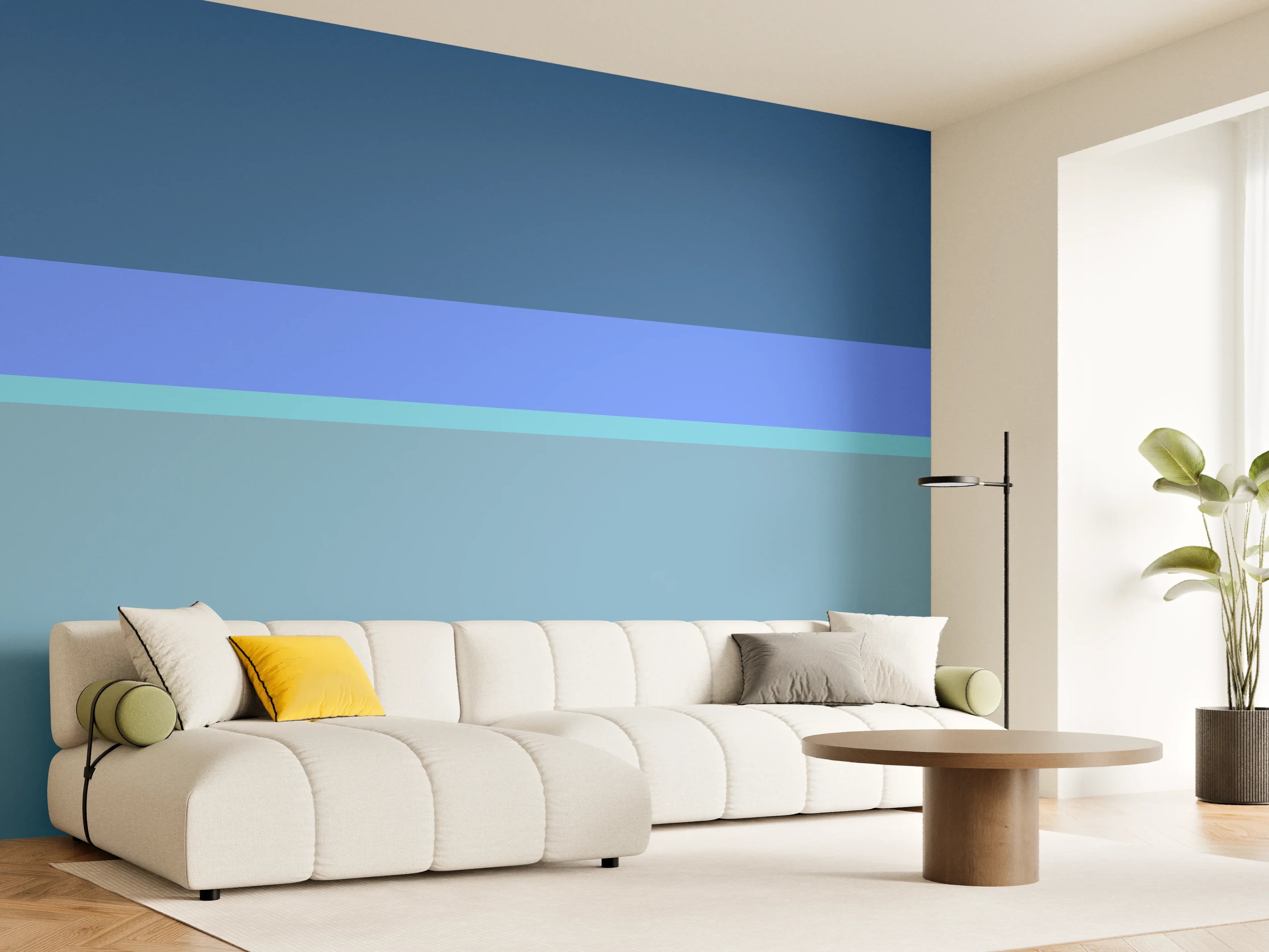Wandverkleidung Wohnzimmer - The Blues - Horizontal - Cornflower