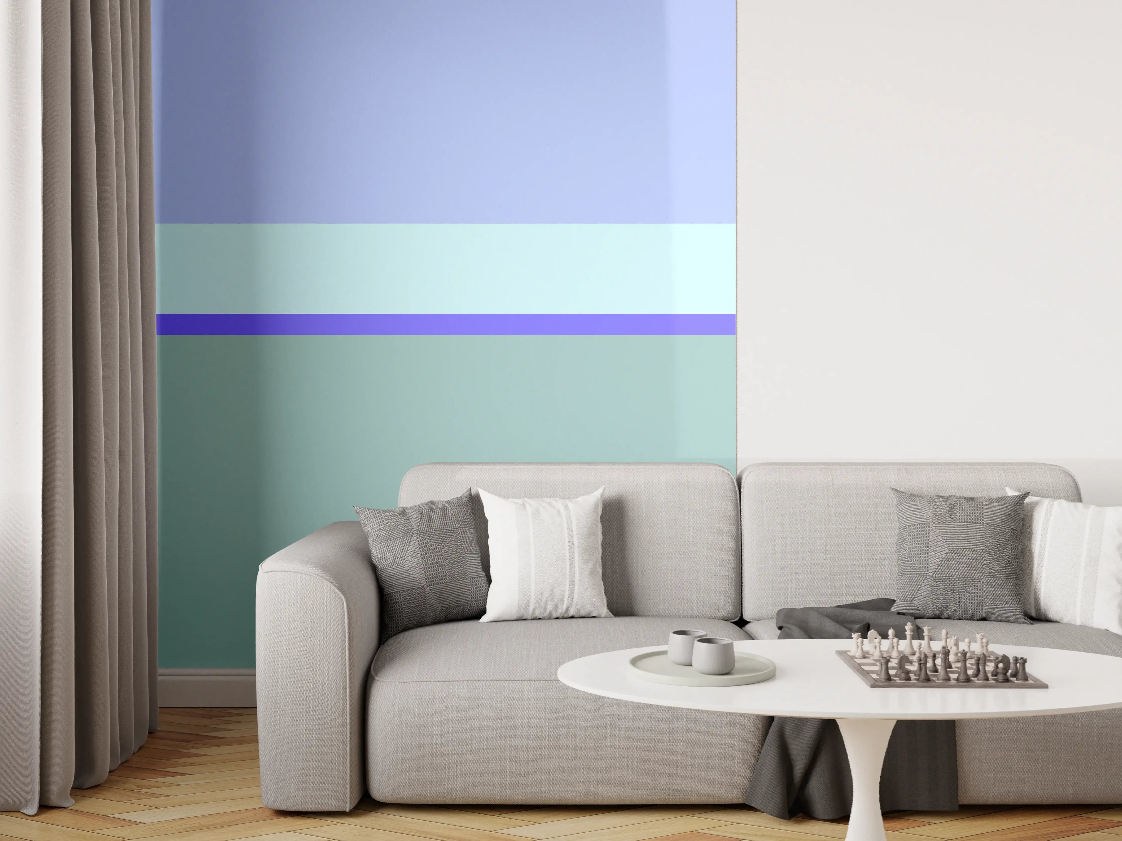 Wandverkleidung Wohnzimmer - The Blues - Horizontal - Lavender