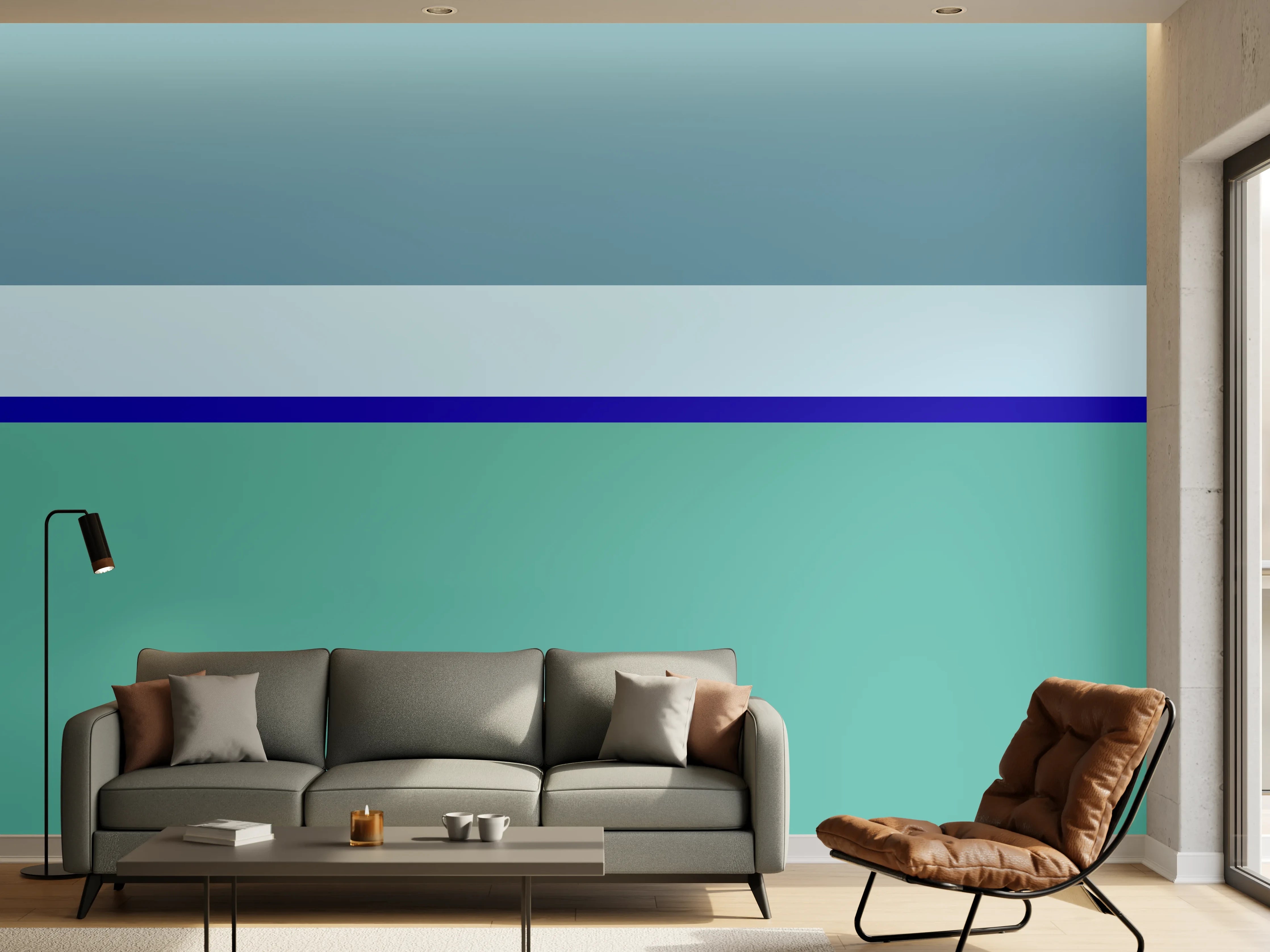 Wandverkleidung Wohnzimmer - The Blues - Horizontal - Ocean