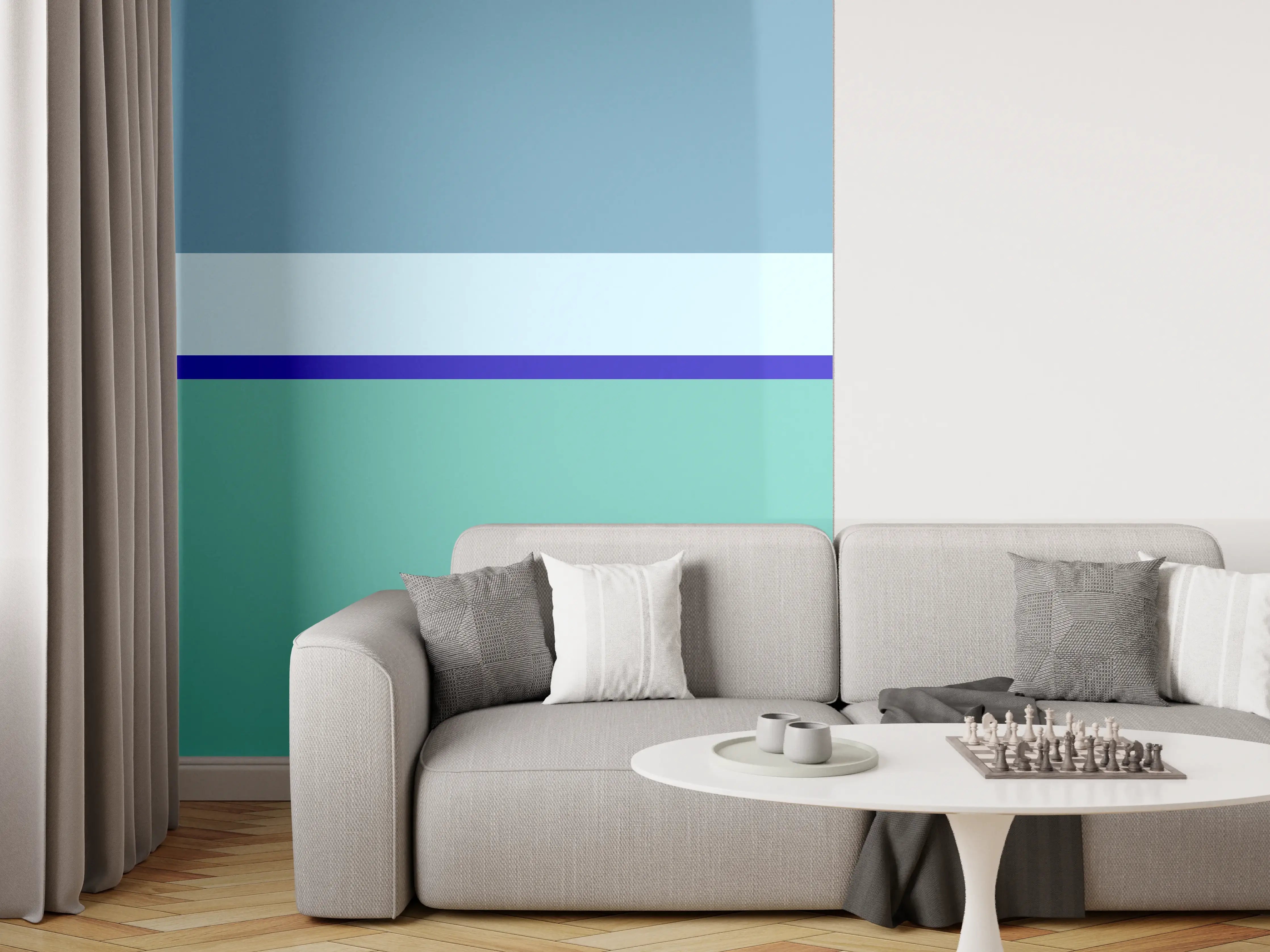 Wandverkleidung Wohnzimmer - The Blues - Horizontal - Ocean