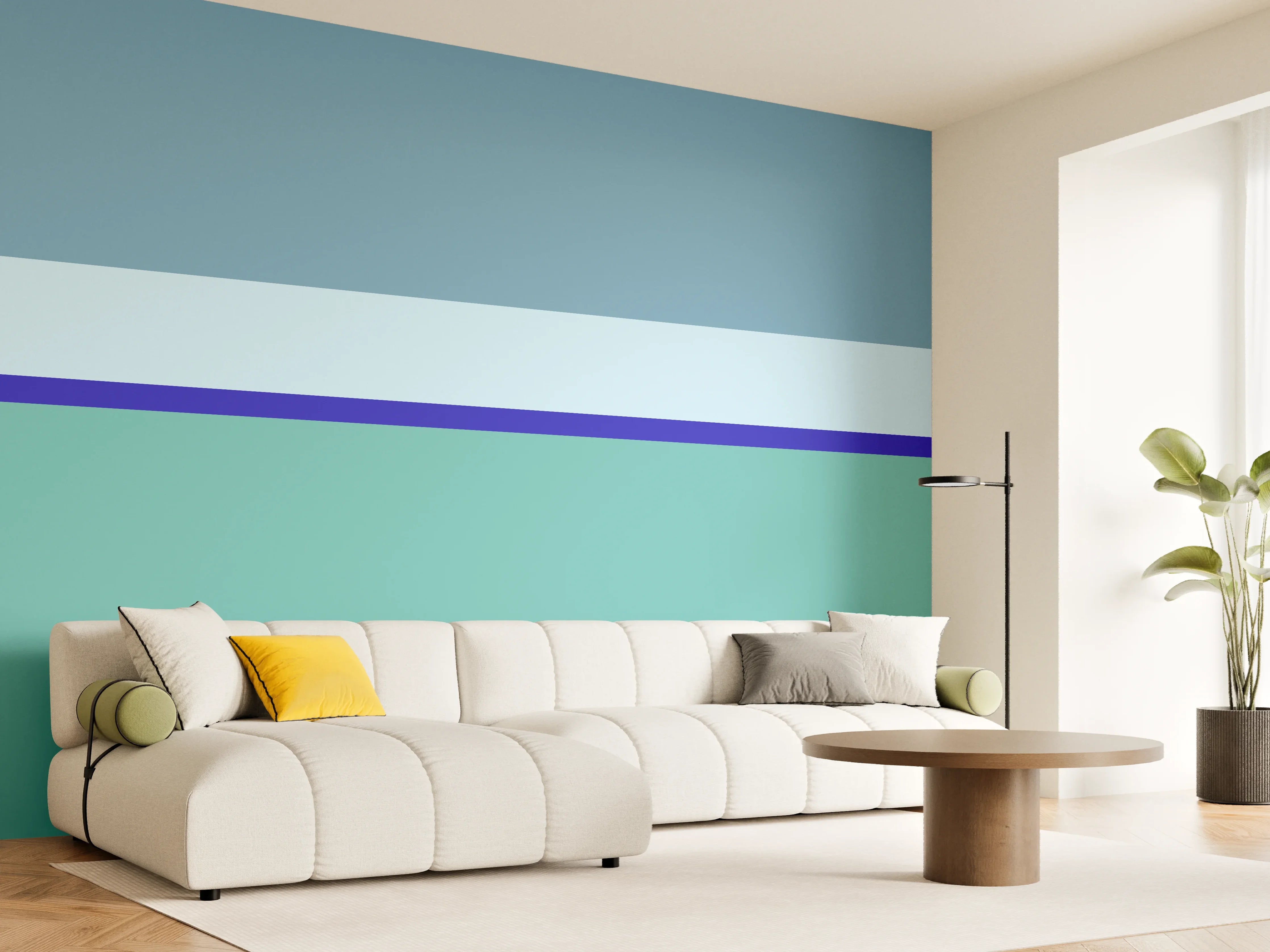 Wandverkleidung Wohnzimmer - The Blues - Horizontal - Ocean