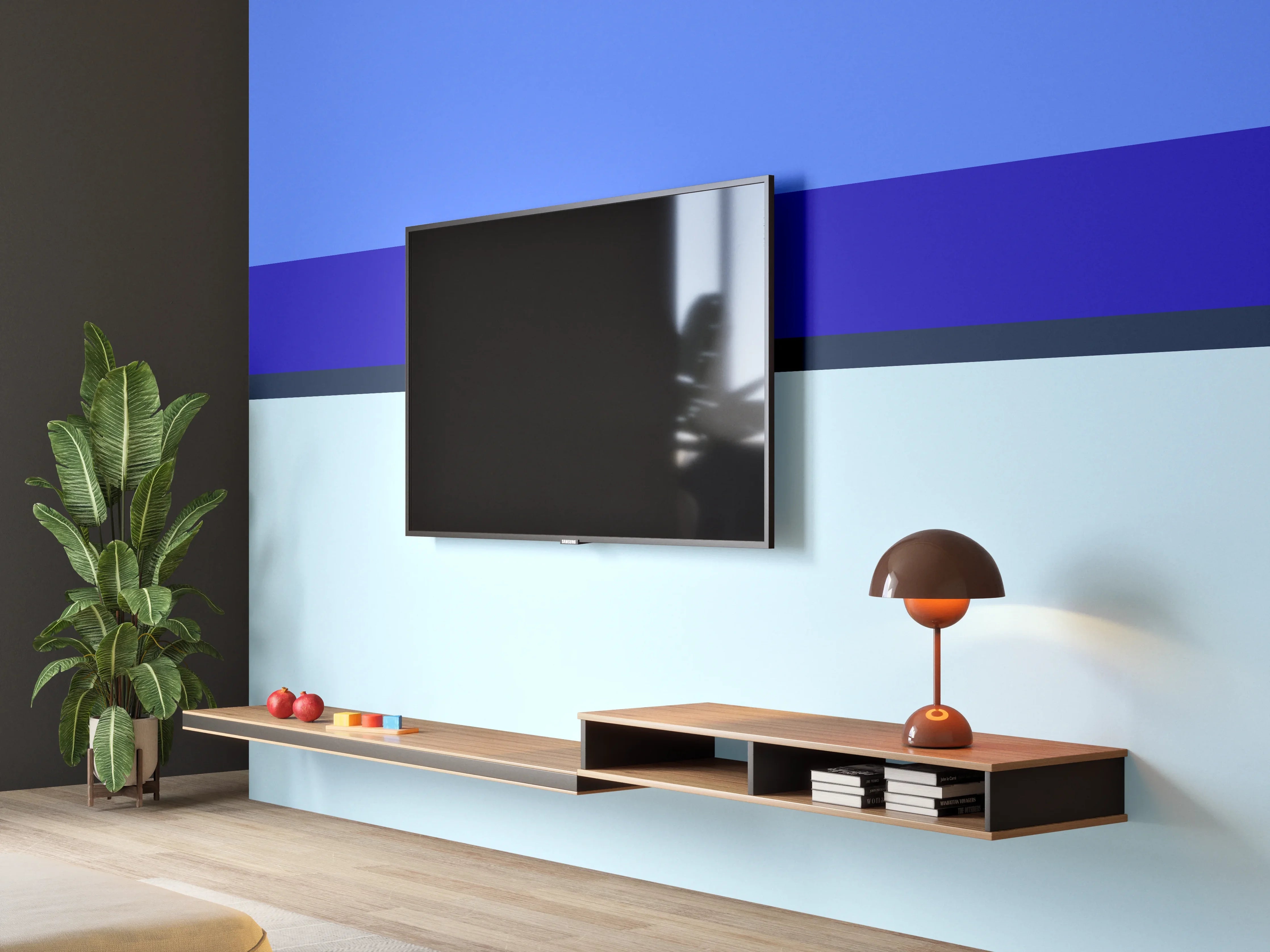 Wandverkleidung Wohnzimmer - The Blues - Horizontal - Waterfall