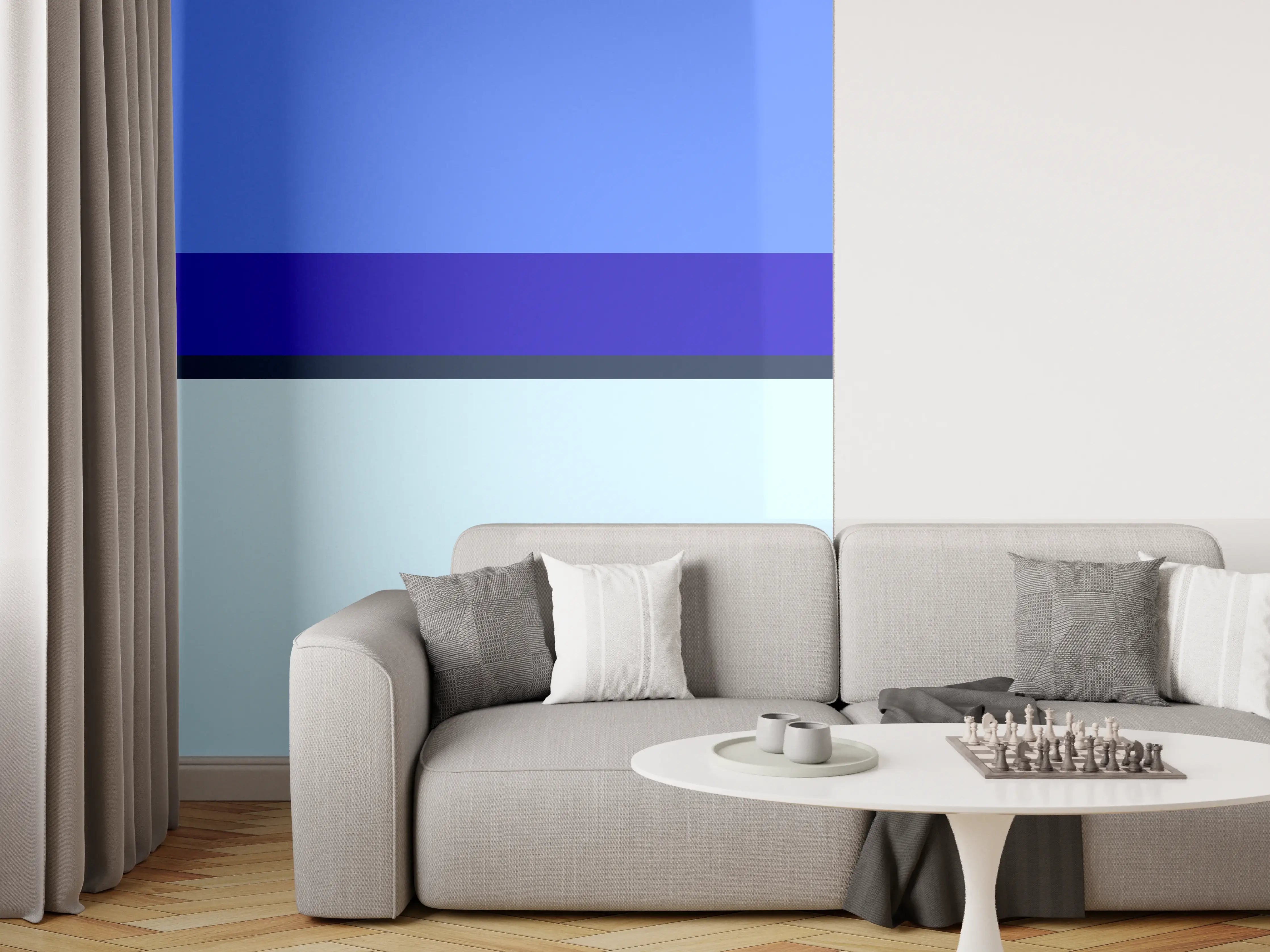 Wandverkleidung Wohnzimmer - The Blues - Horizontal - Waterfall