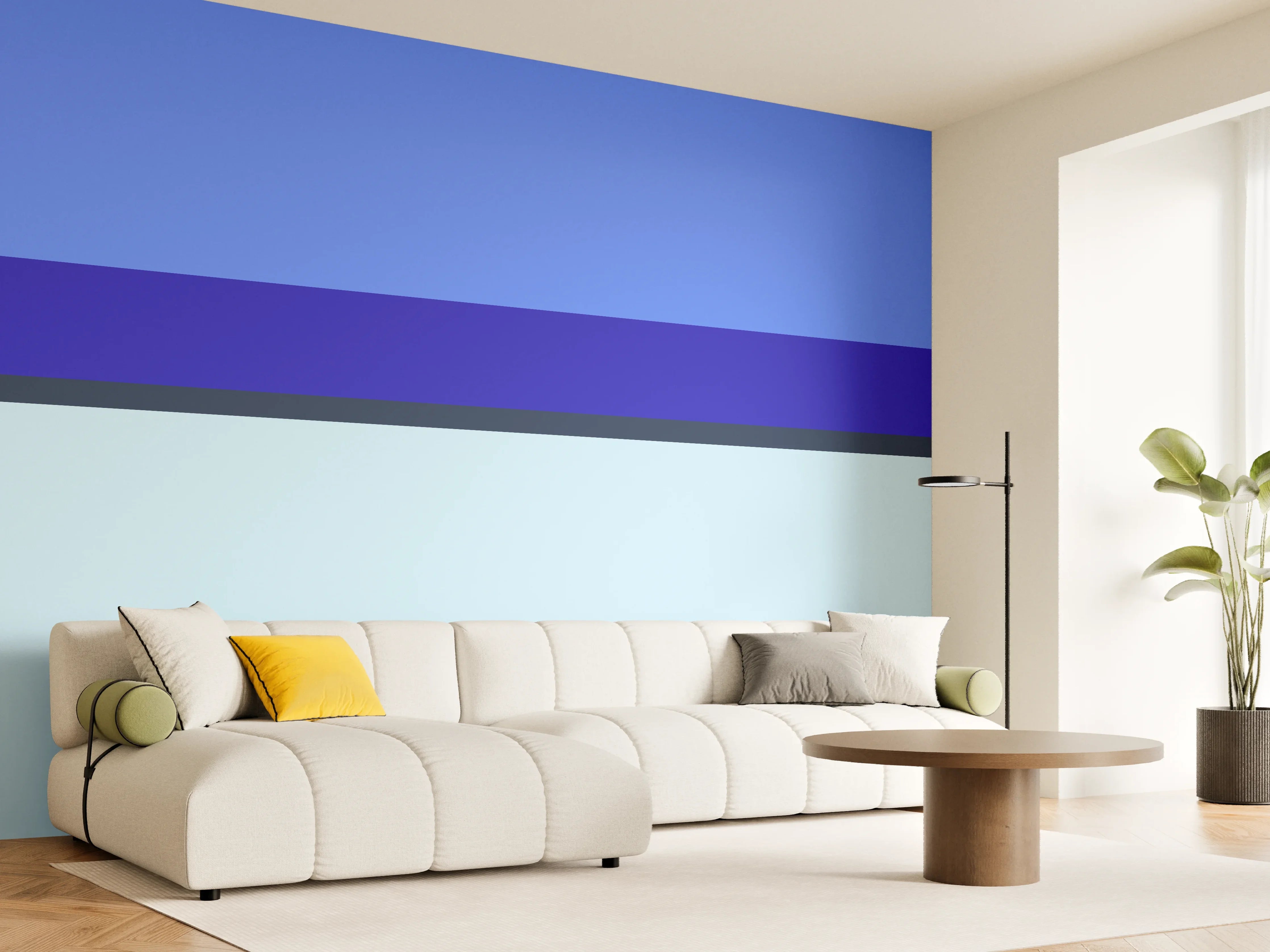 Wandverkleidung Wohnzimmer - The Blues - Horizontal - Waterfall