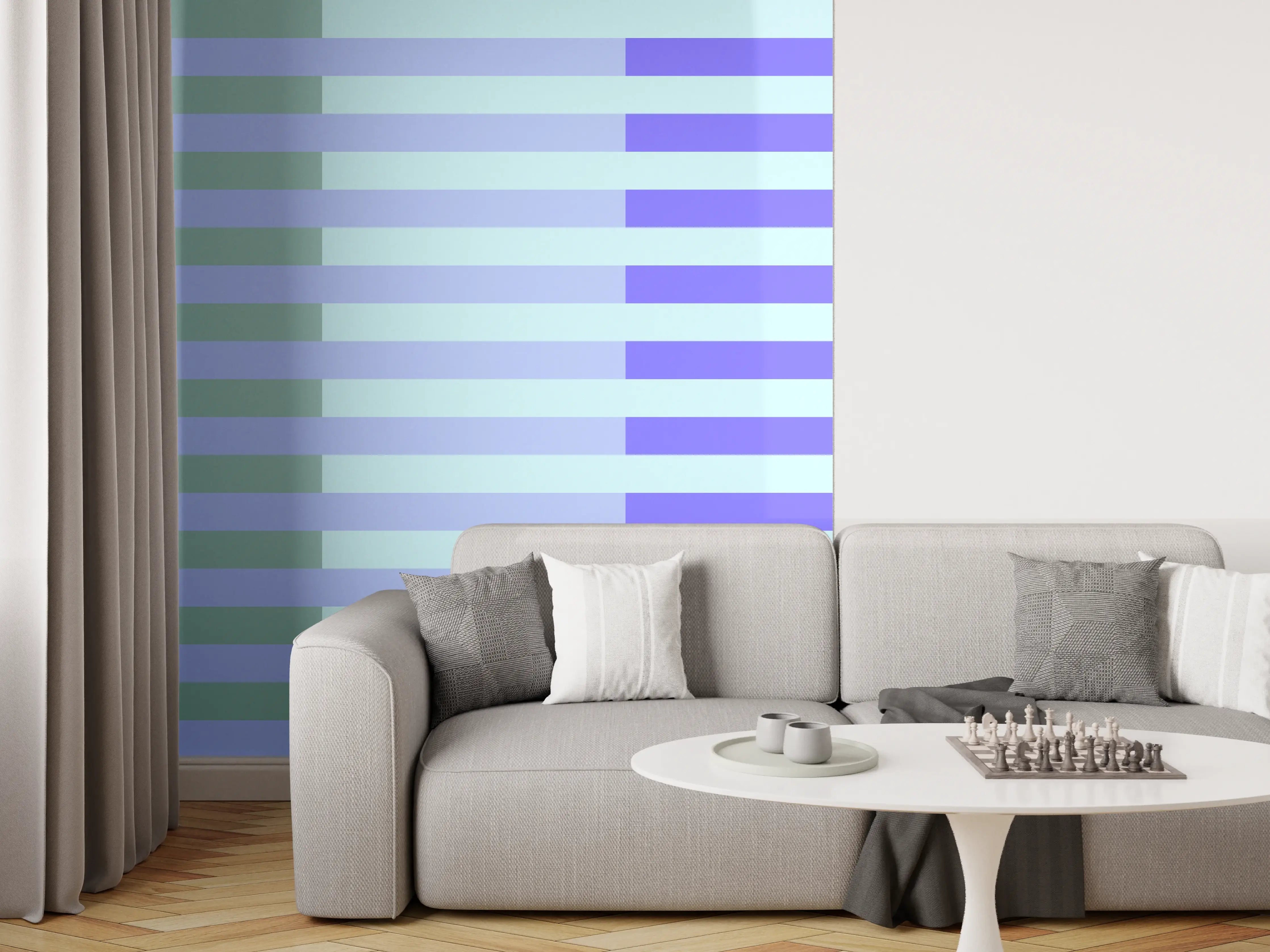 Wandverkleidung Wohnzimmer - The Blues - Multy Stripes - Lavender