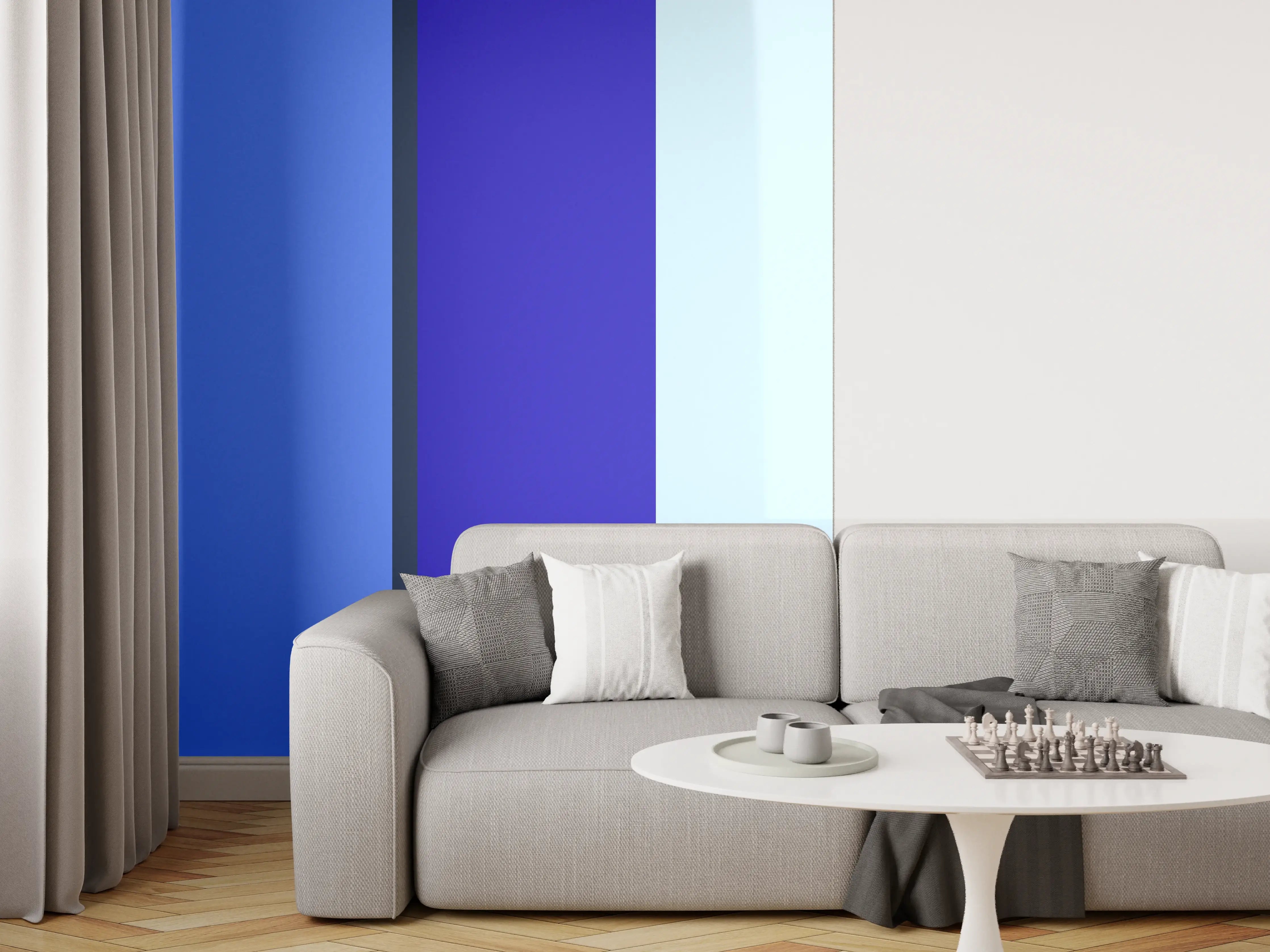 Wandverkleidung Wohnzimmer - The Blues - Vertical - Waterfall
