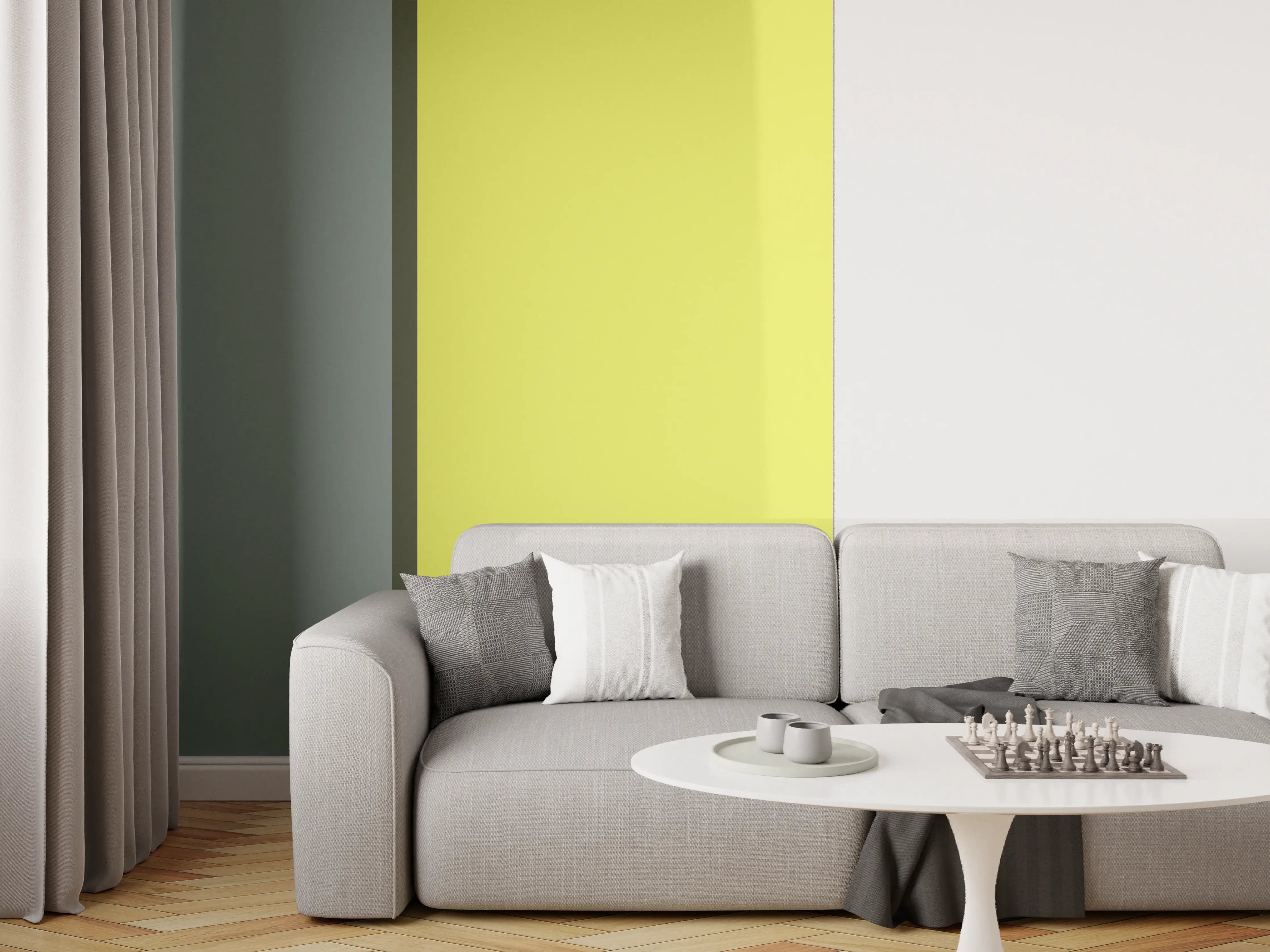 Wandverkleidung Wohnzimmer - The Greens -  Easy Vertical - Matcha