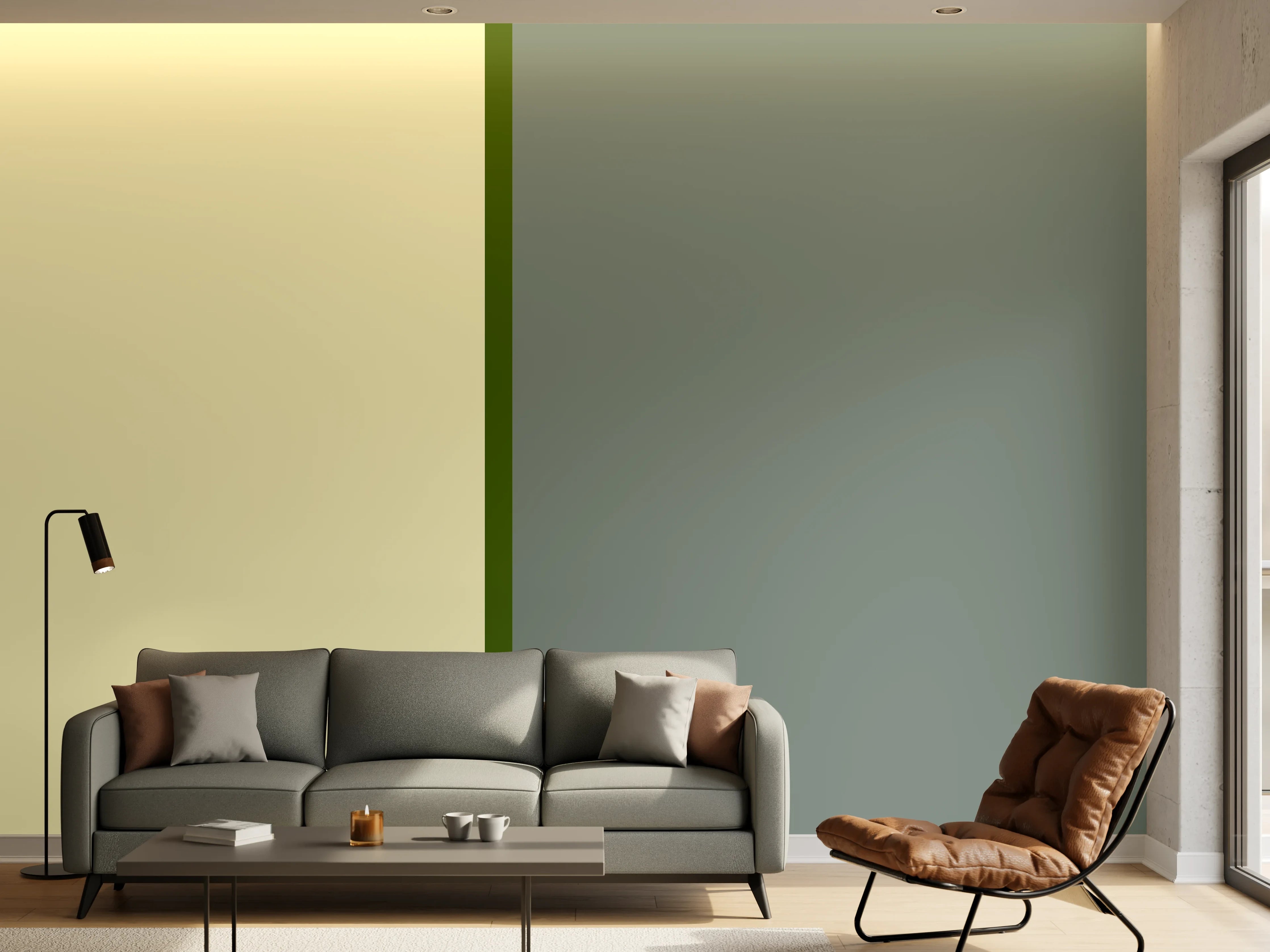 Wandverkleidung Wohnzimmer - The Greens - Easy Vertical - Avocado