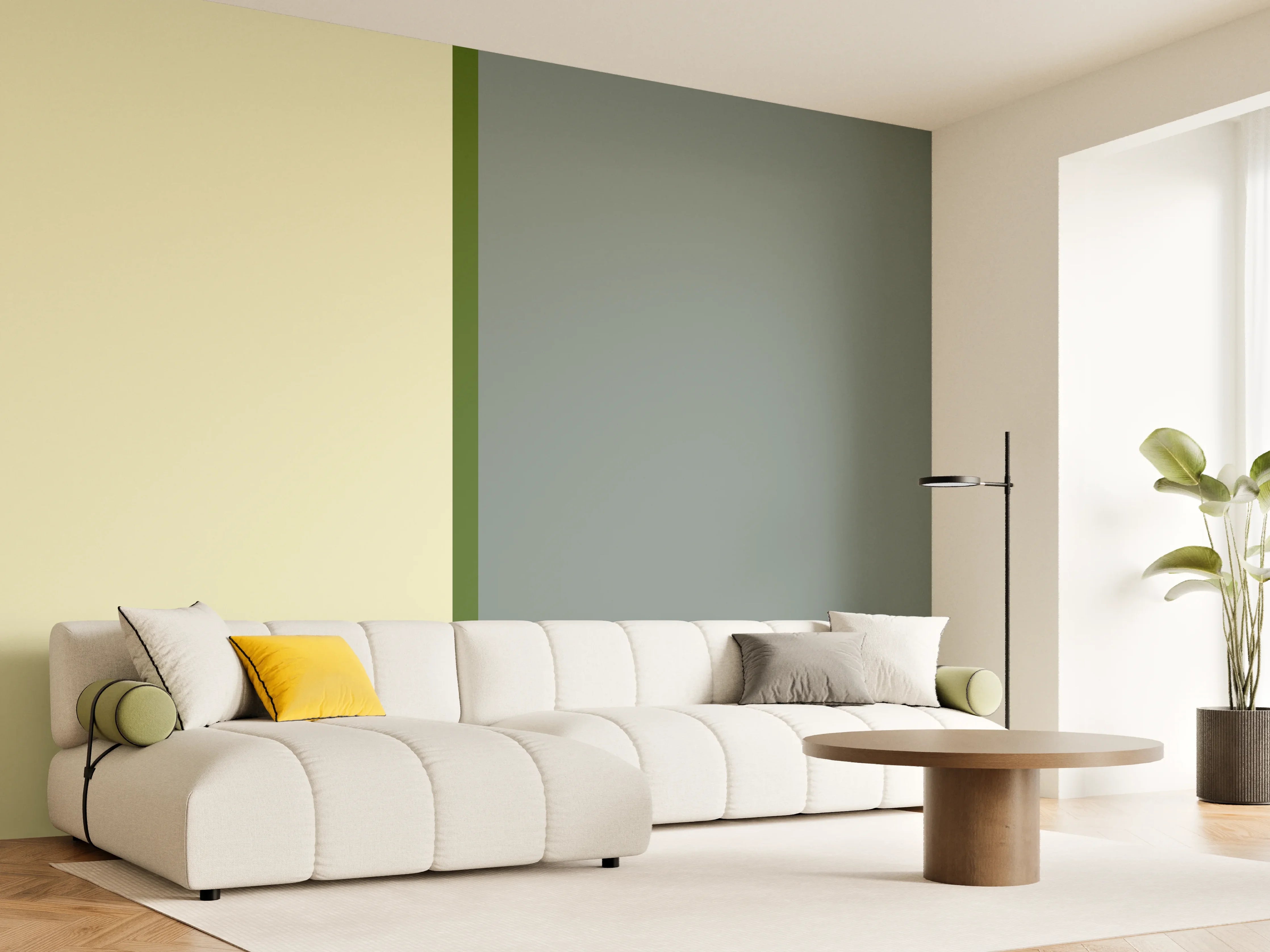 Wandverkleidung Wohnzimmer - The Greens - Easy Vertical - Avocado