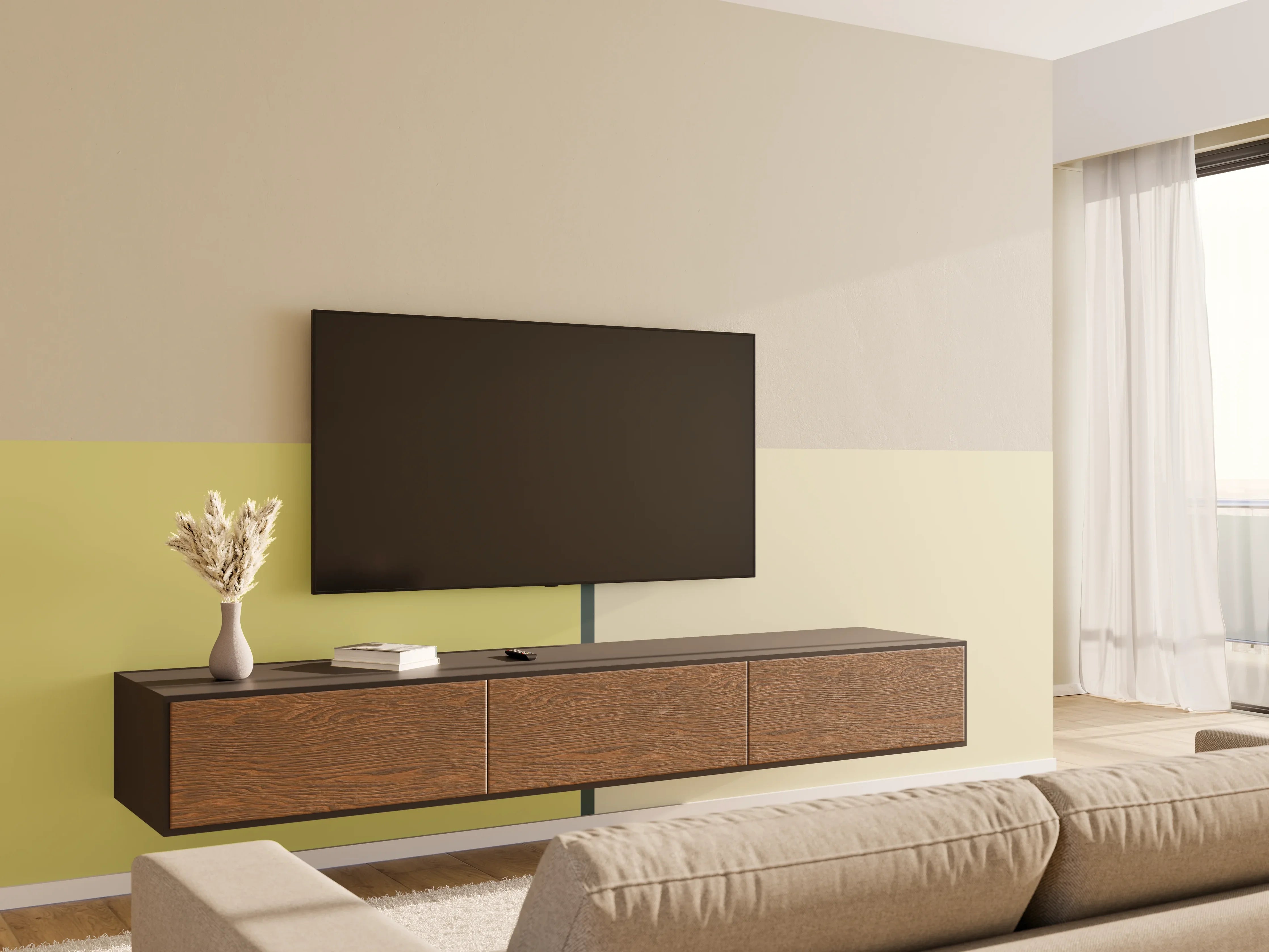 Wandverkleidung Wohnzimmer - The Greens - Easy Vertical - Pistachio