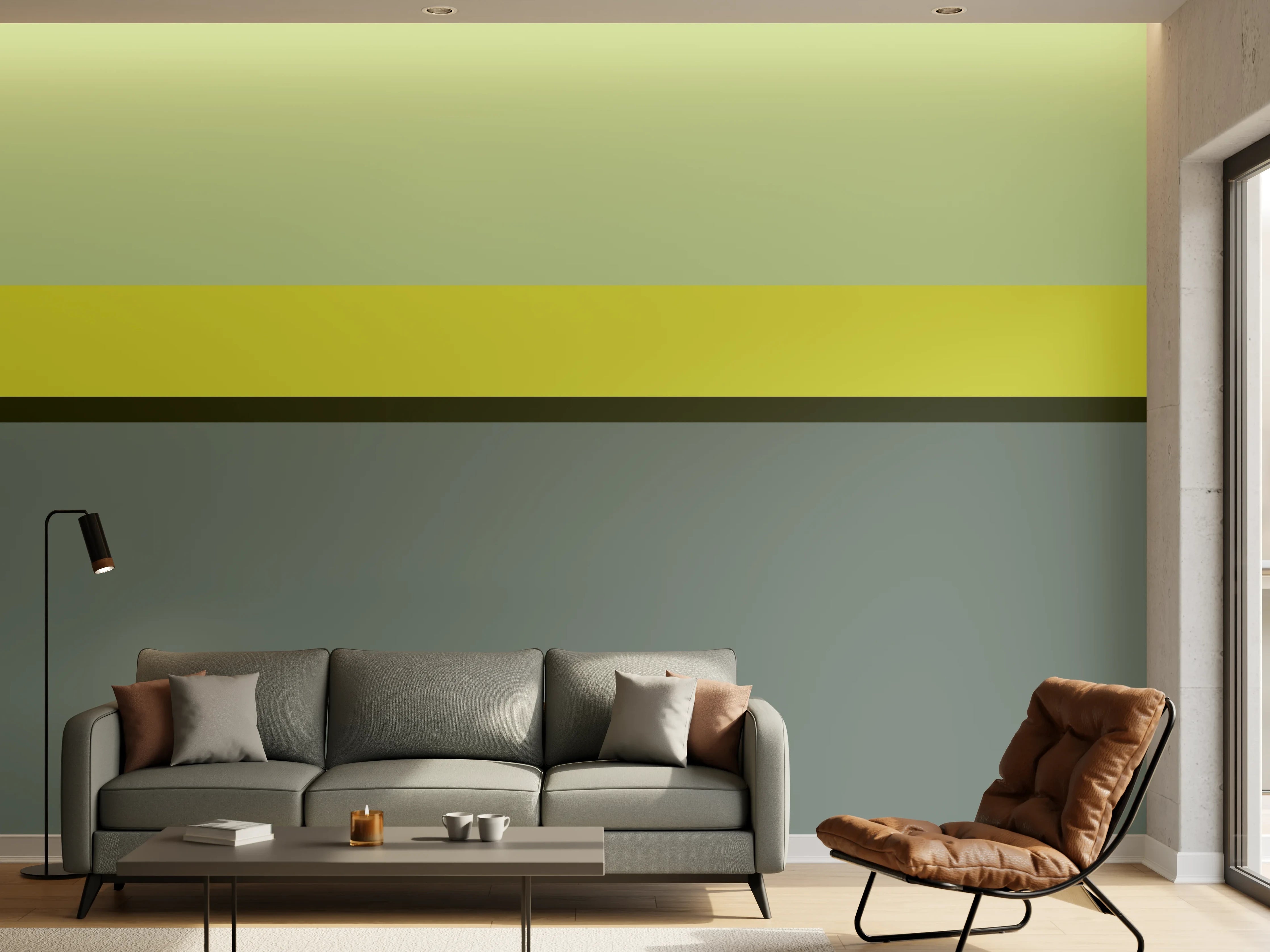 Wandverkleidung Wohnzimmer - The Greens - Horizontal - Matcha