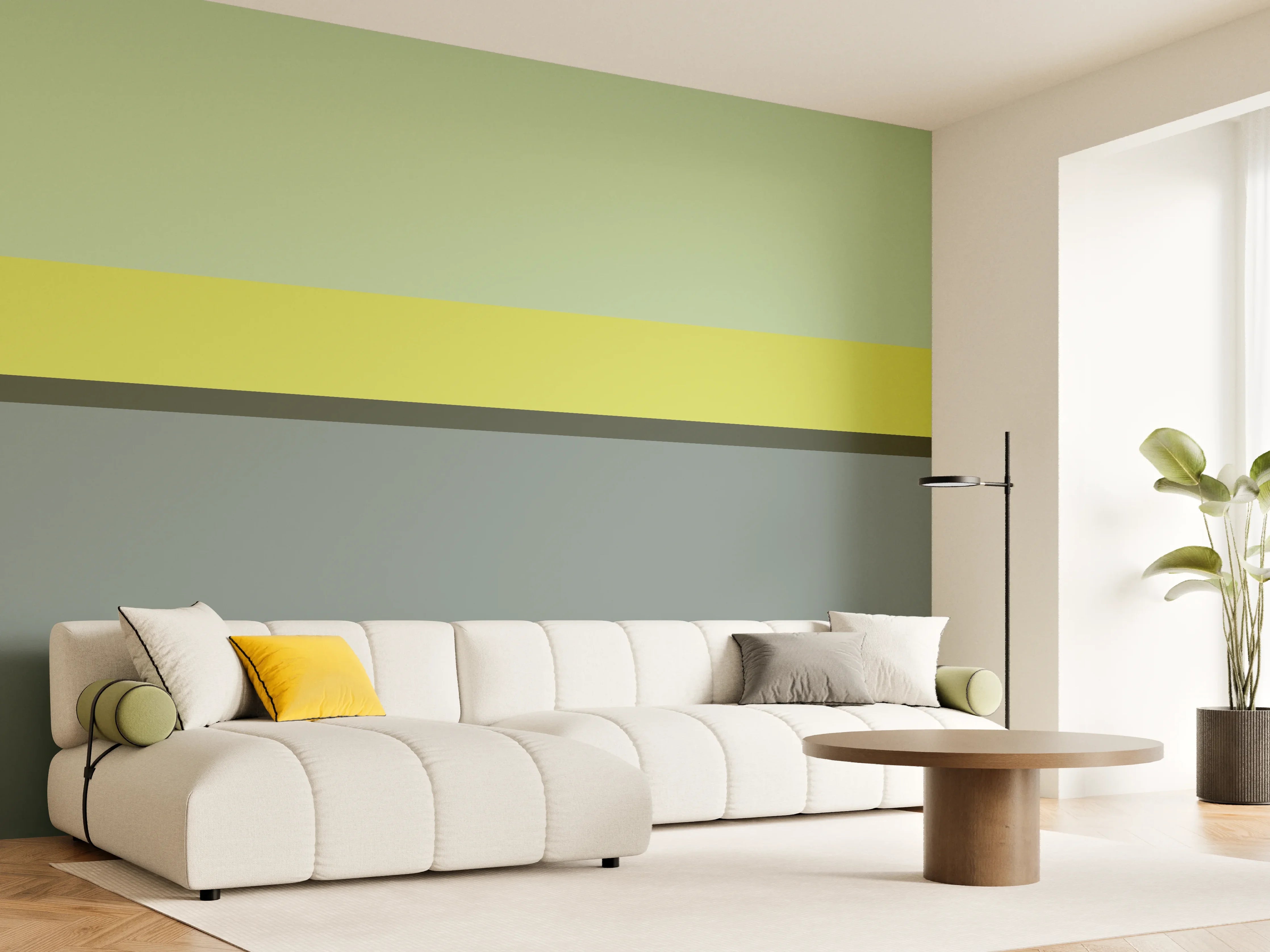 Wandverkleidung Wohnzimmer - The Greens - Horizontal - Matcha