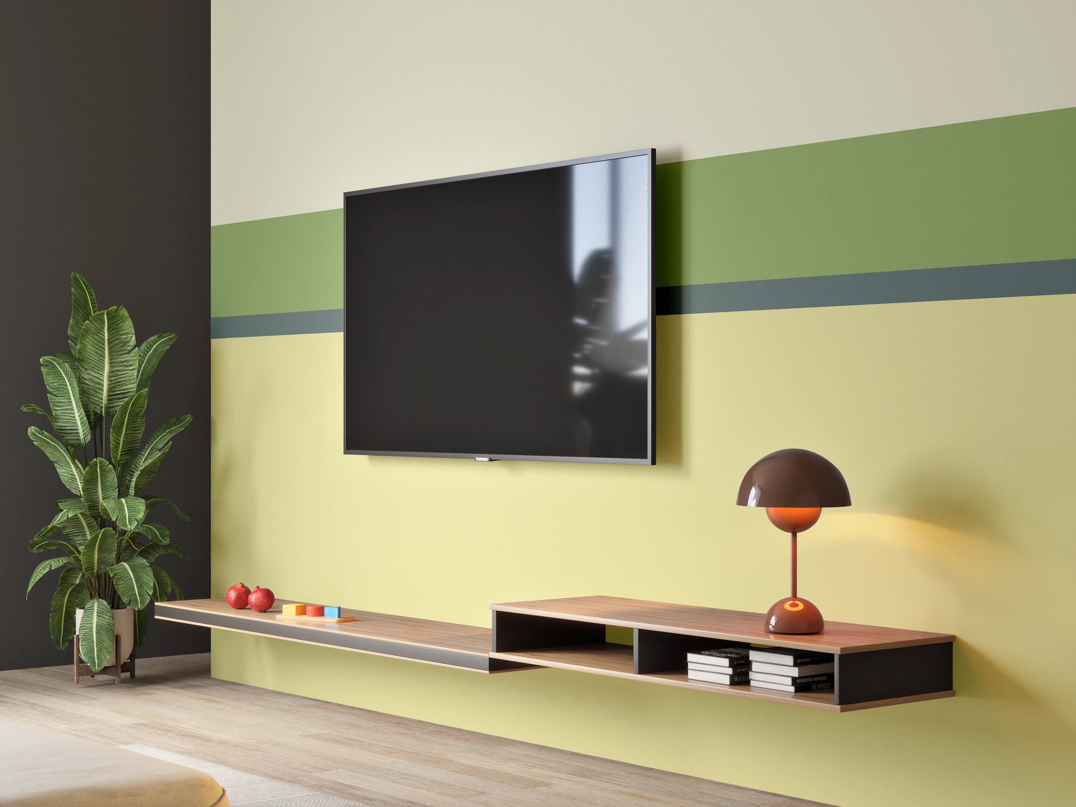 Wandverkleidung Wohnzimmer - The Greens - Horizontal - Pistachio