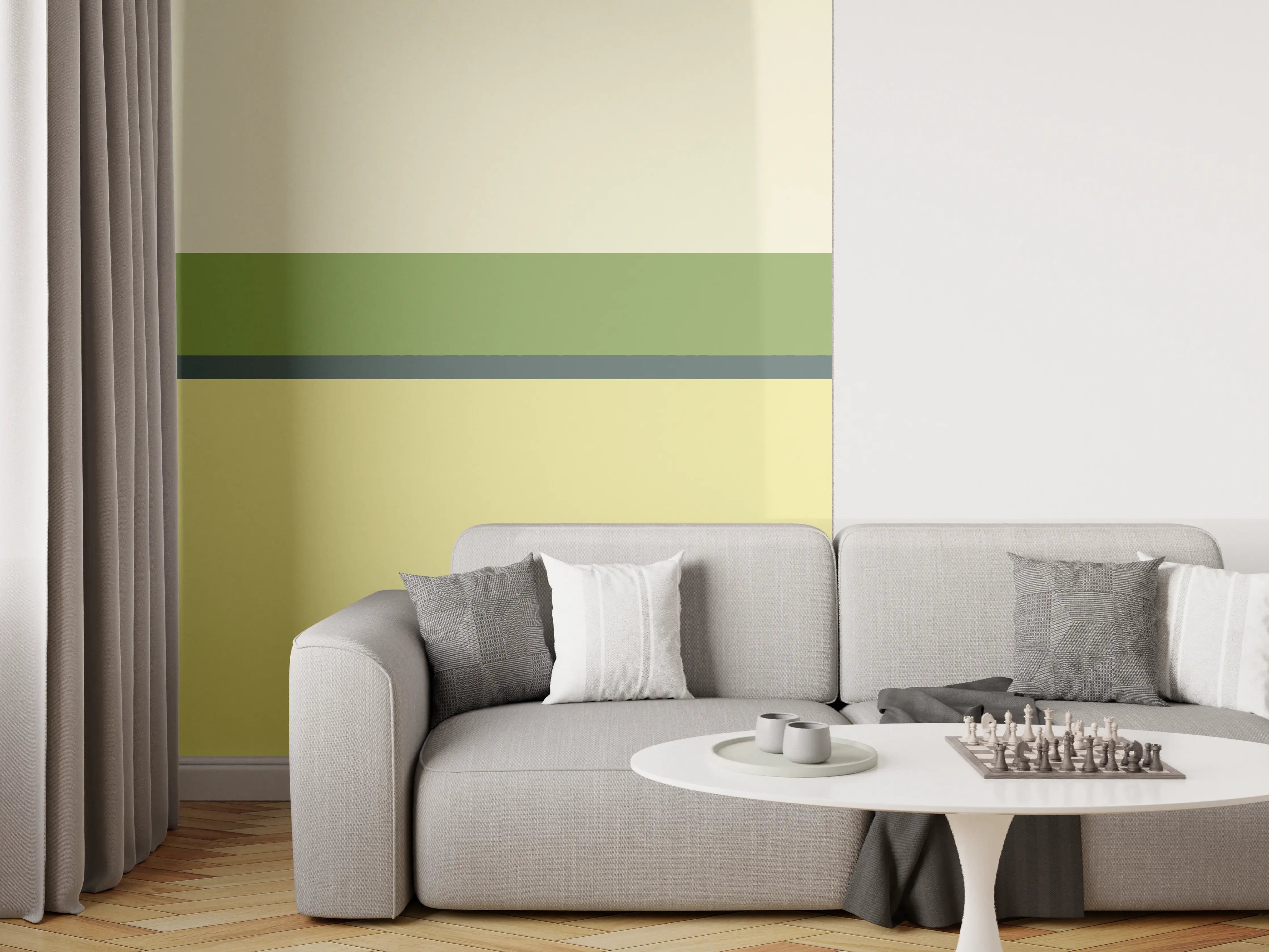 Wandverkleidung Wohnzimmer - The Greens - Horizontal - Pistachio