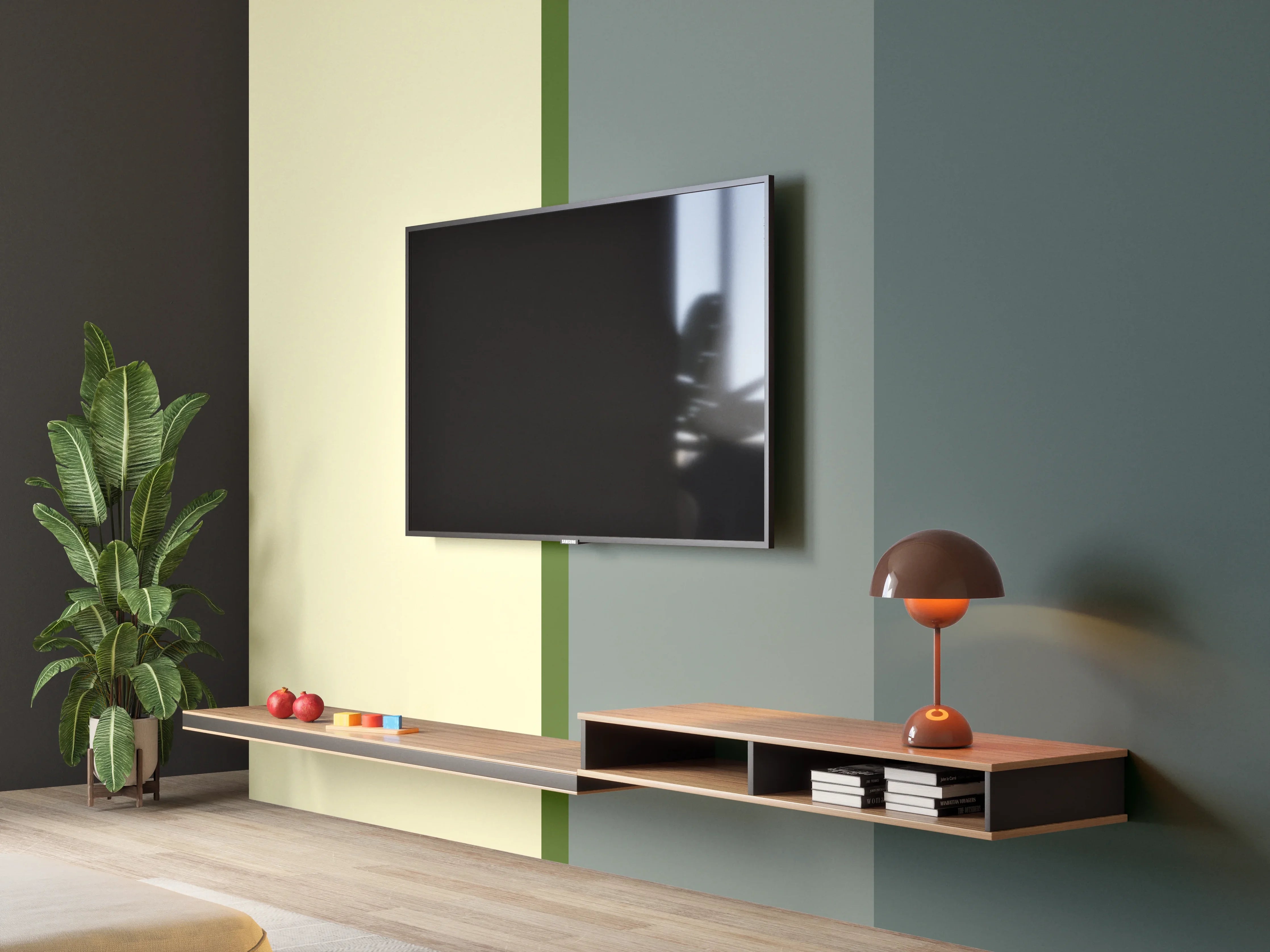 Wandverkleidung Wohnzimmer - The Greens - Vertical - Avocado